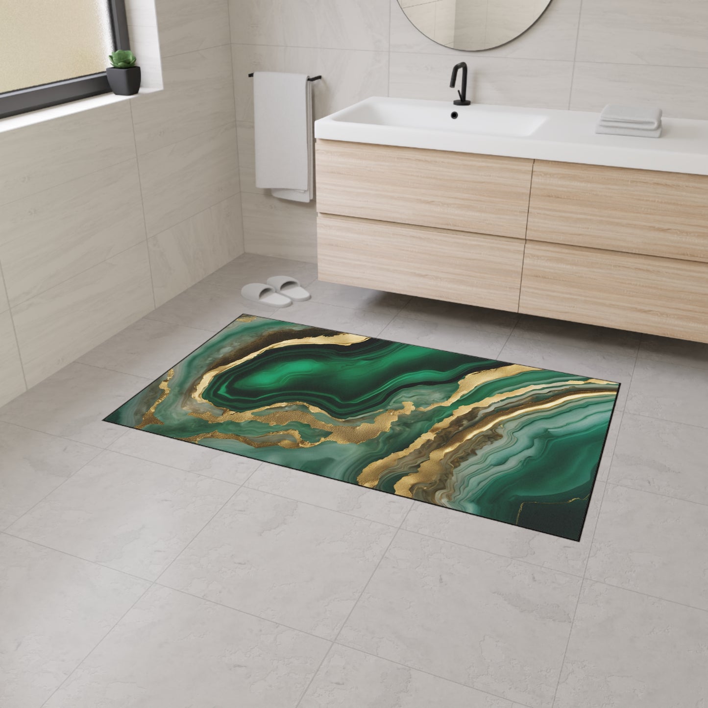 Decorative Heavy Duty Non-Slip Floor Mat Stylish Design Perfect for Entryway Kitchen Décor Garage Rug Coffee Bar Bathroom Floor Door Mat