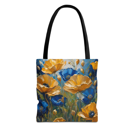 Floral Design Field of Flowers Tote Floral Grocery Wildflower Shopping Bag Cottage Core Gift Bag Boho Bag Poppy Tote Mom Gift