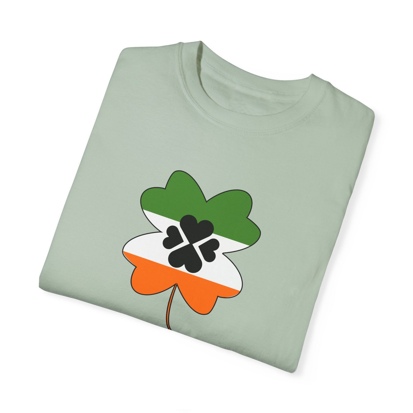 St. Patrick's Day T-Shirt Unisex Comfort Colors Relaxed Fit Garment-Dyed Tee 4 Leaf Clover Shirt Irish Themed Gift