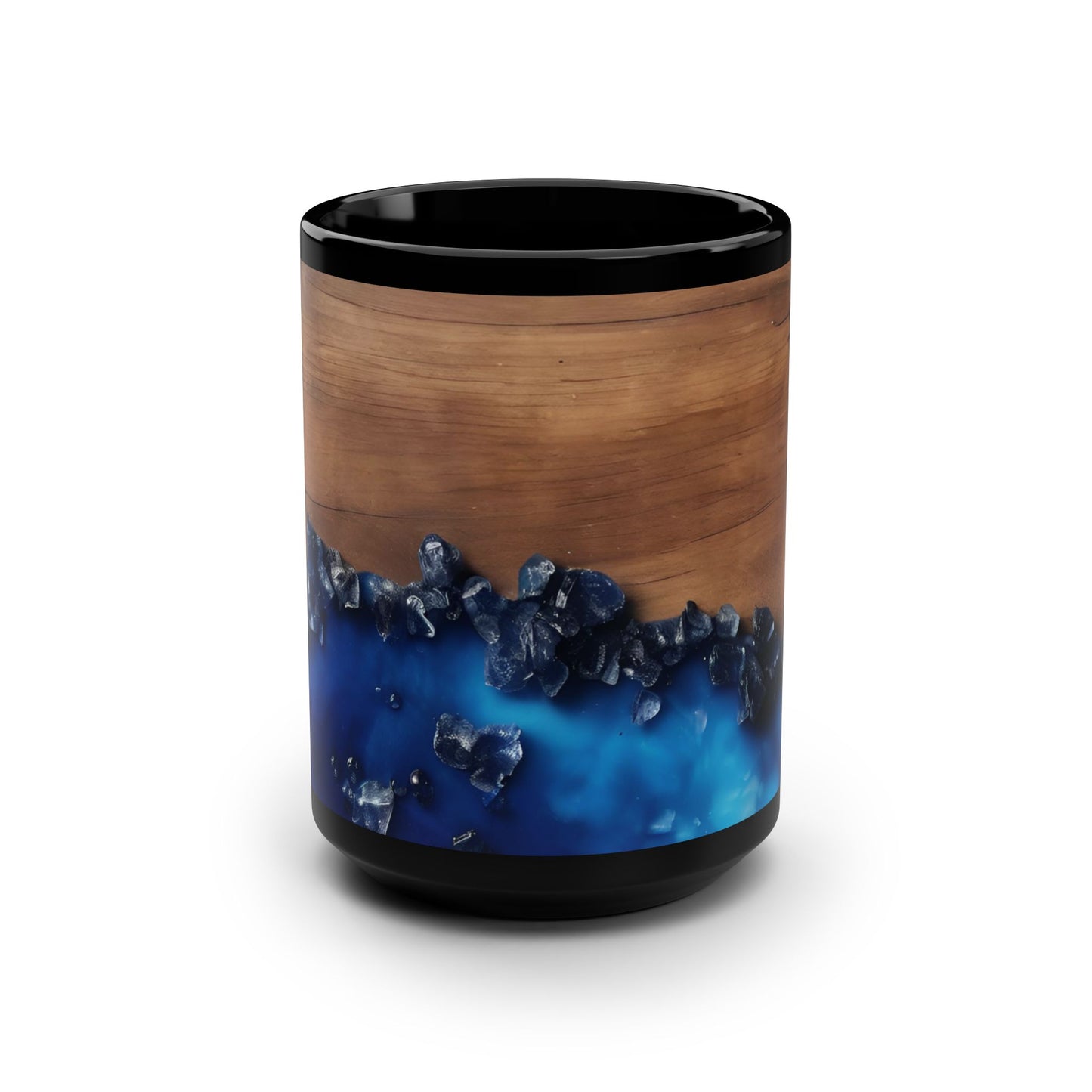 Ceramic Coffee Mug Wood-Inspired Image Nature Lover Ceramic Teacup Wood Lover Gift Colorful Unique Wave-look 15oz Ceramic Mug