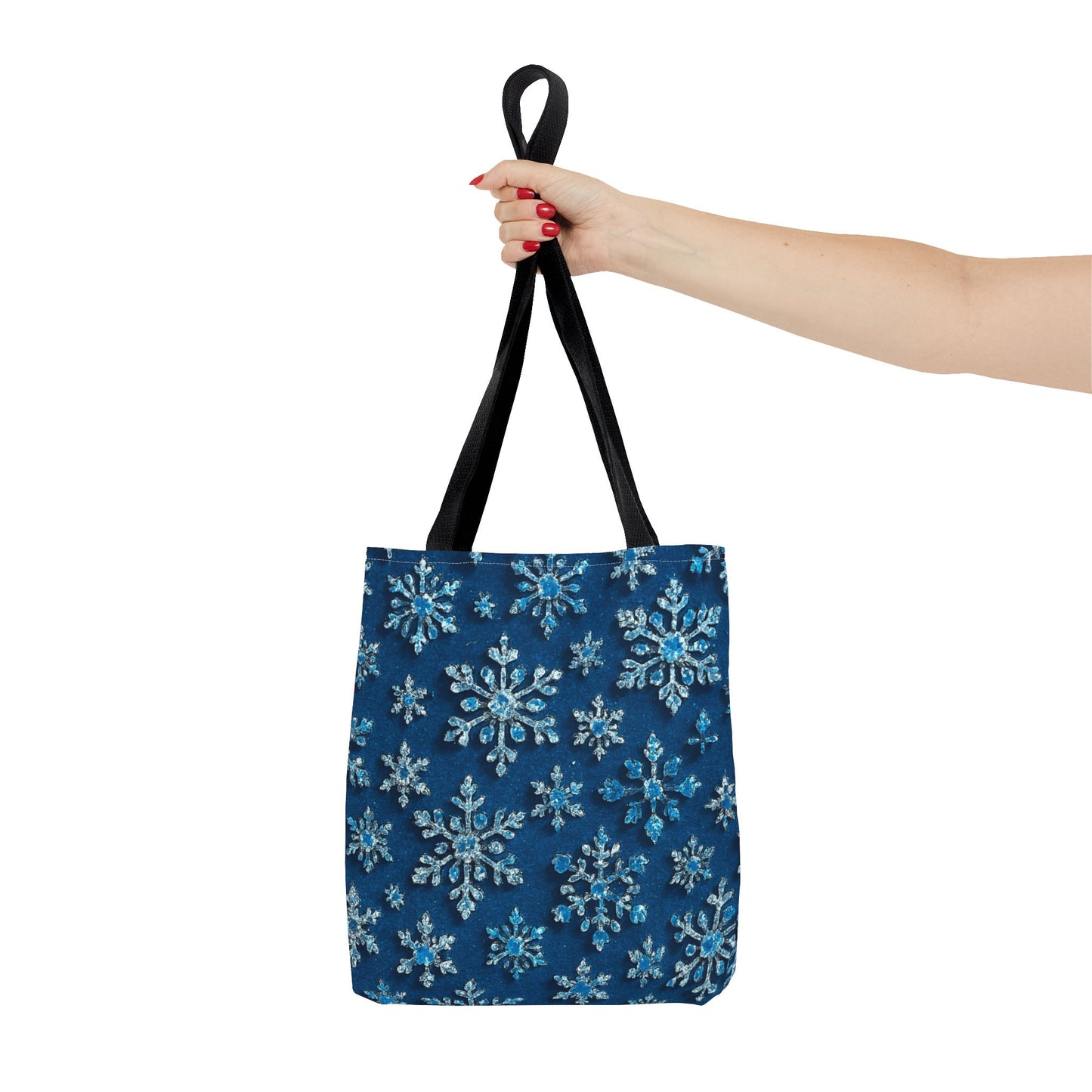 Snowflake Christmas Tote Bag Holiday Cheer Gift Glam Winter Accessory Reusable Winter Tree Shopping Bag Xmas Joy Gift Unisex Bag for Him Her