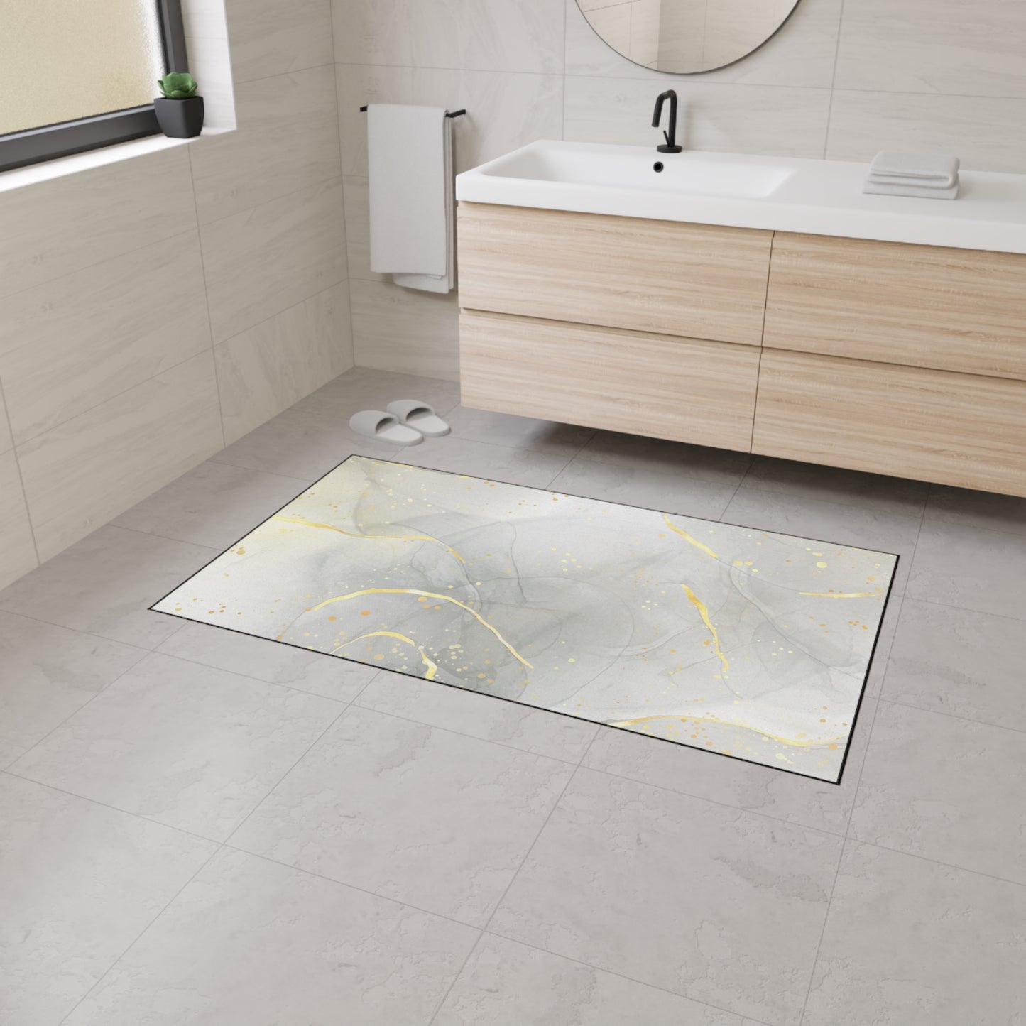 Decorative Heavy Duty Non-Slip Floor Mat Stylish Design Perfect for Entryway Kitchen Décor Garage Rug Coffee Bar Bathroom Floor Door Mat