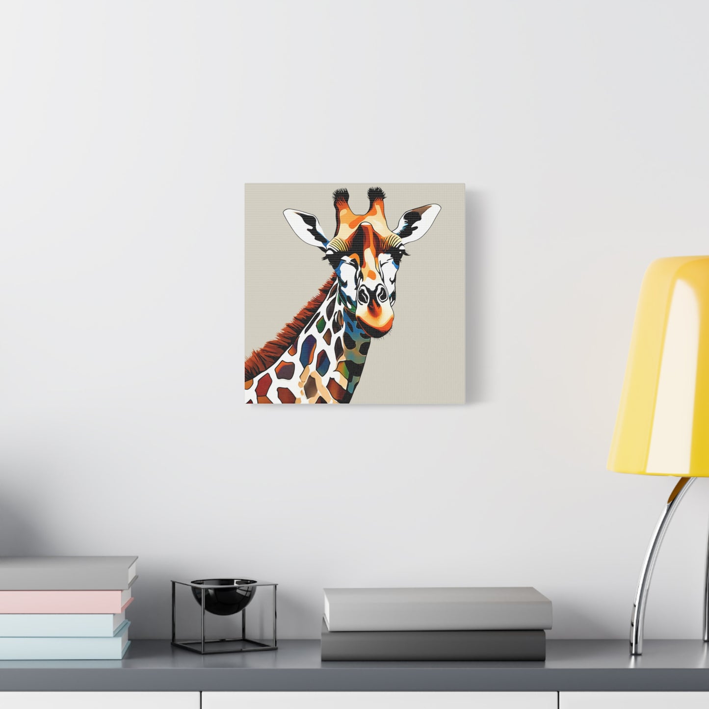 Giraffe Print Wall Art | Matte Canvas, Stretched, 1.25" | Modern Art | Animal Lover |