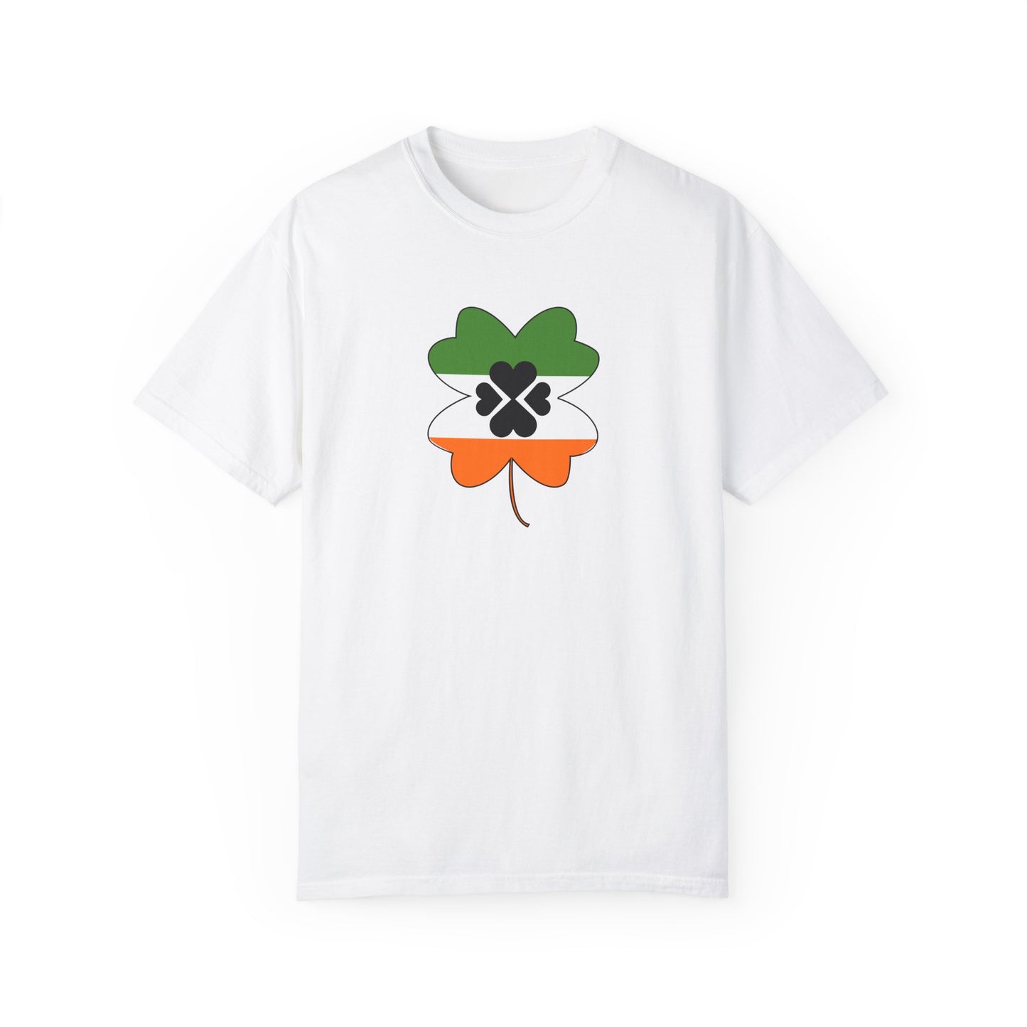 St. Patrick's Day T-Shirt Unisex Comfort Colors Relaxed Fit Garment-Dyed Tee 4 Leaf Clover Shirt Irish Themed Gift