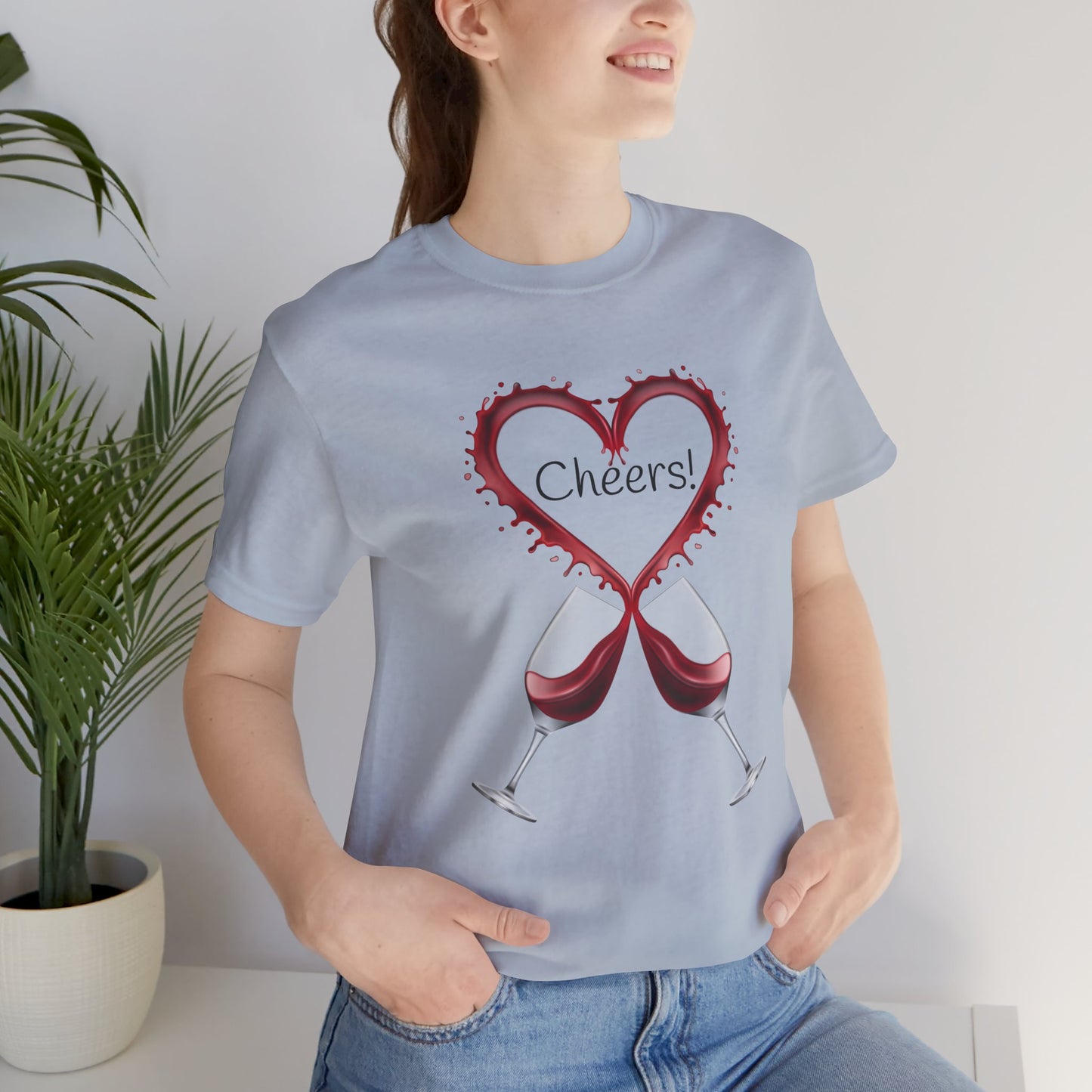 Red Wine Glass Cheers T-Shirt | Foodie Wine Lover Unisex Culinary Gift Tee