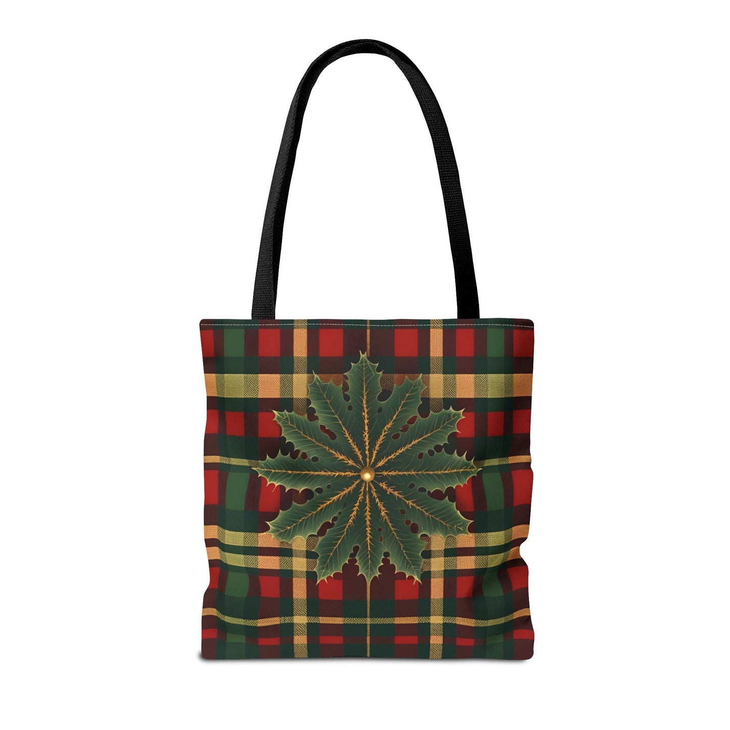 Christmas Tote Bag Holiday Cheer Gift Glam Winter Accessory Reusable Winter Plaid Tartan Shopping Bag Xmas Joy Gift Unisex Bag for Him Her
