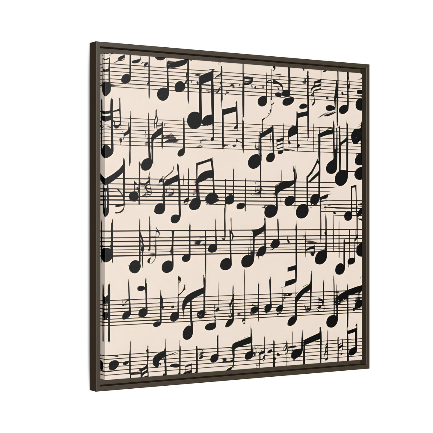 Music-Themed Print Abstract Sheet Music Design Unique Framed Canvas Print Treble Clef Note Wall Art Music Lover Gift Decor 3 frame colors