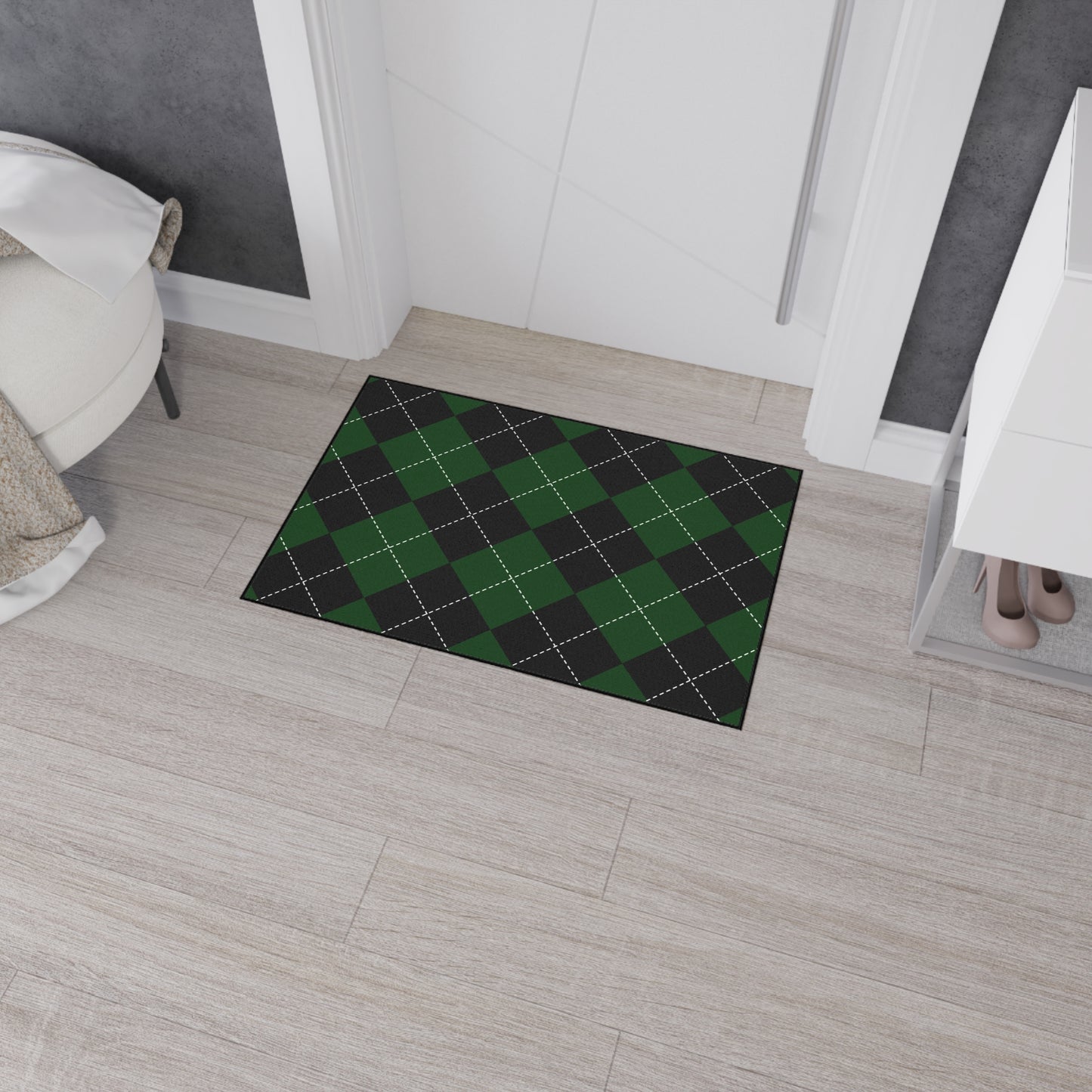 Decorative Heavy Duty Non-Slip Floor Mat Stylish Design Perfect for Entryway Kitchen Décor Garage Rug Coffee Bar Bathroom Floor Door Mat