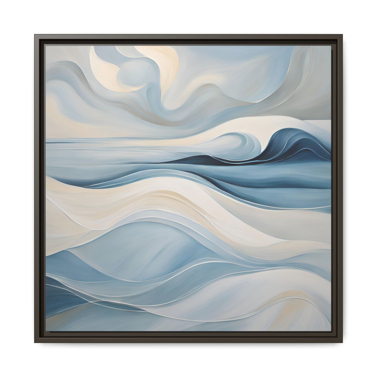 Modern Abstract Wave Design Unique Framed Canvas Wall Art Ocean Beach Gift Nature Lover Gift Underwater Sea Lover Gift 3 frame colors