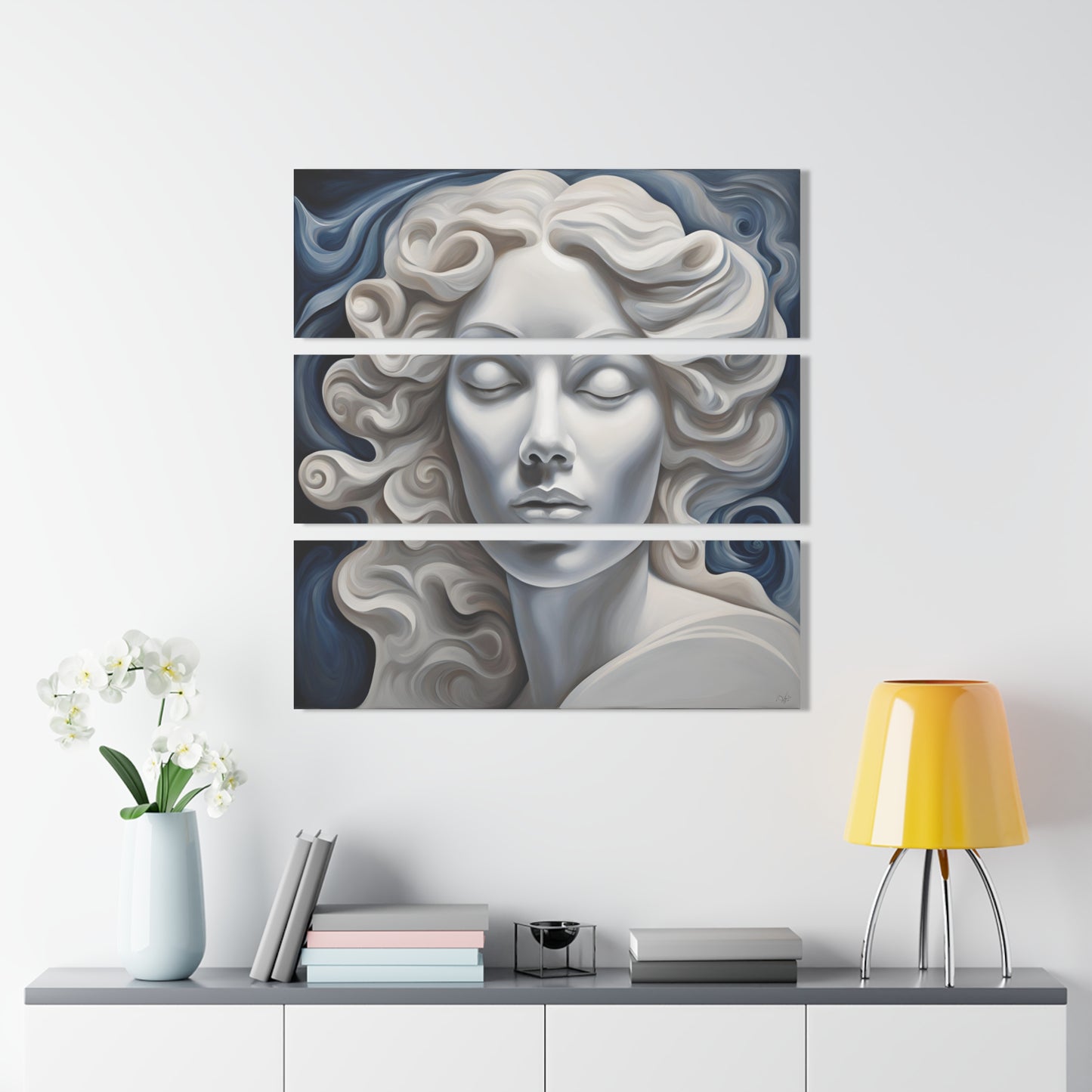 Beautiful Face Design Triptych Acrylic Print Wall Art Unique Modern Art Wall Decor