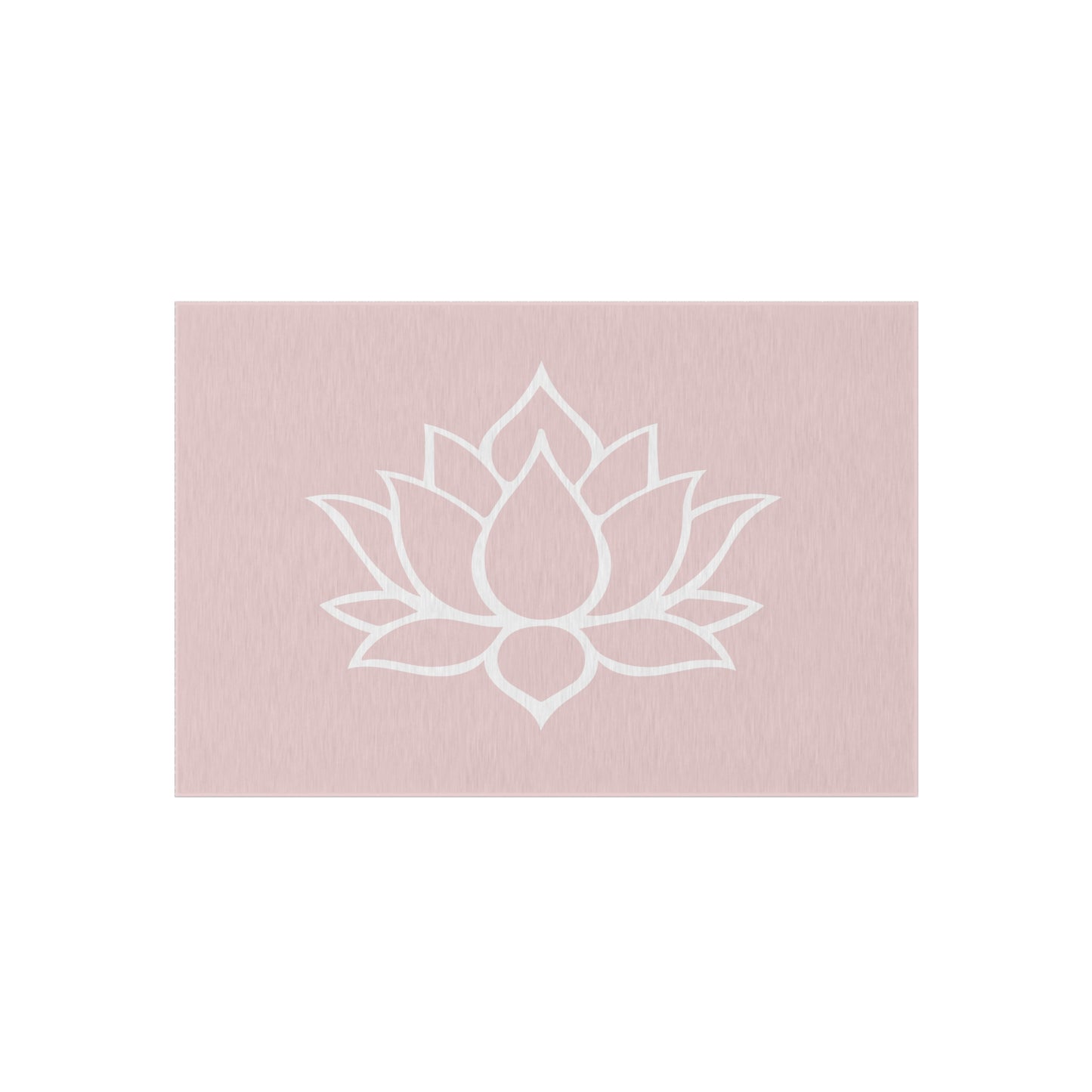 Zen Chenille Outdoor Rug with No-Skid Backing Cozy Outdoor Carpet Lotus Blossom Patio Decor Gazebo Rug Pool Area Decor Outdoor Kitchen Rug