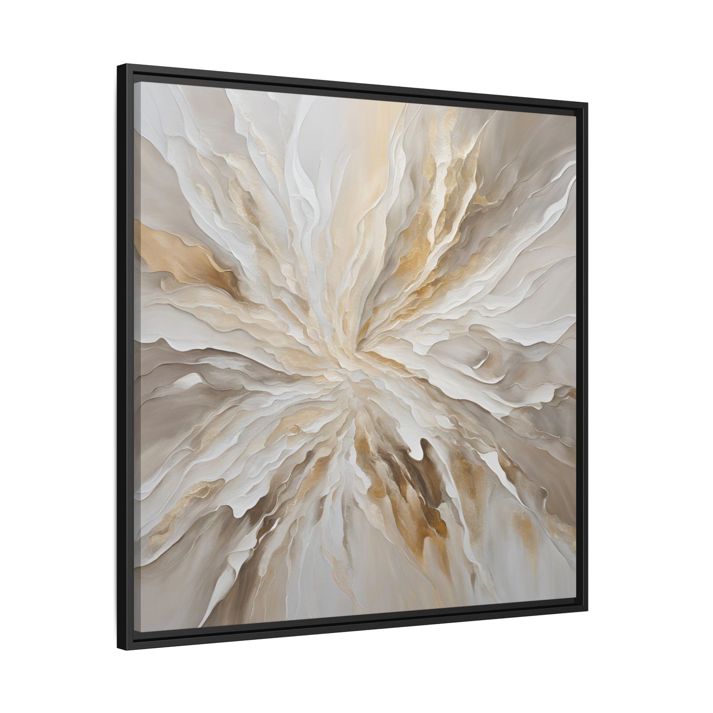 Modern Abstract Floral Design Unique Framed Canvas Wall Art Starburst Gift Nature Lover Gift Garden Lover Gift 3 frame colors