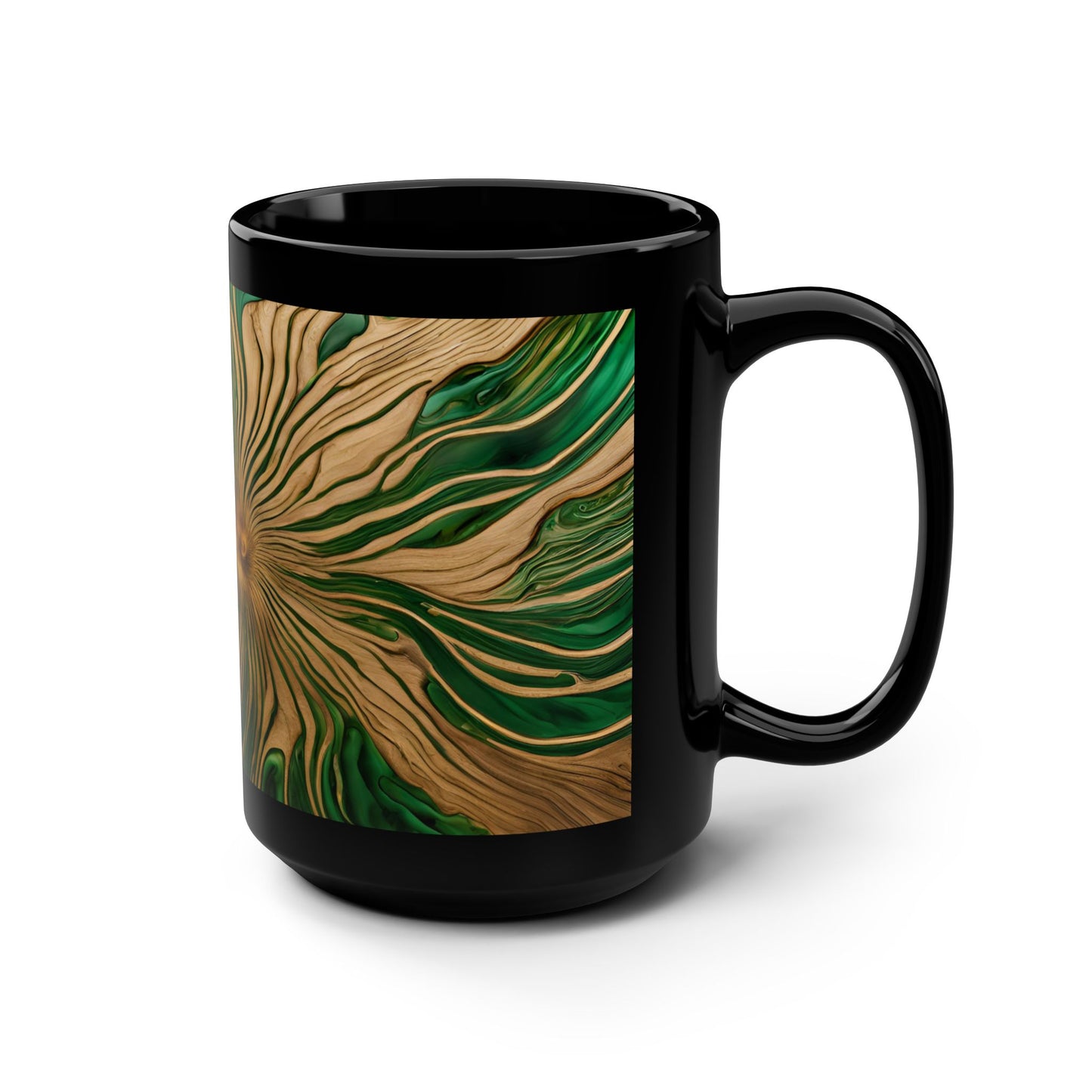 Ceramic Coffee Mug Quartz-Inspired Image Pastel Nature Lover Ceramic Unique Colorful Teacup Flower Rock Lover Ceramic 15 oz Mug
