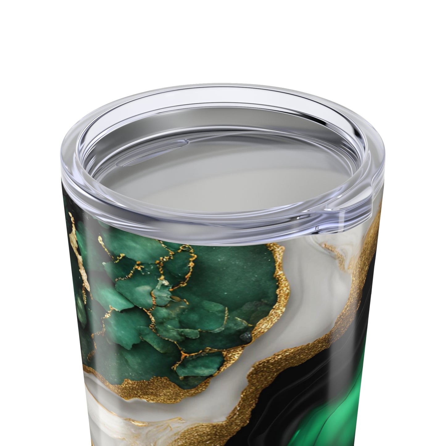 Green and Black Amethyst Crystal Geode Design 20 oz Tumbler Nature Lover Gift Geology Rock Lover Insulated Stainless Hot or Cold Tumbler