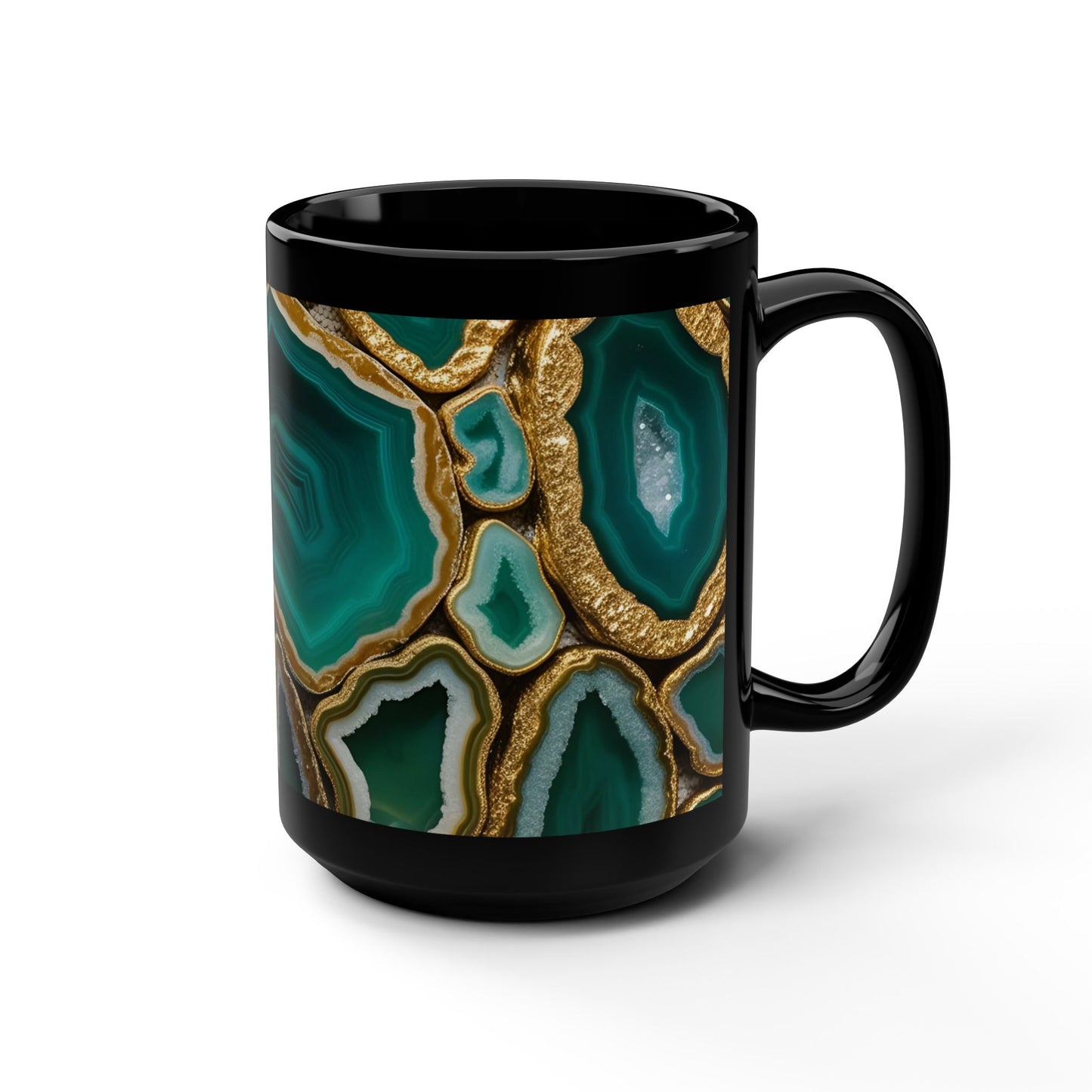 Ceramic Coffee Mug Quartz-Inspired Image Agate Nature Rock Lover Ceramic Tea Cup Gemstone Lover Geode Agate Look Ceramic Mug