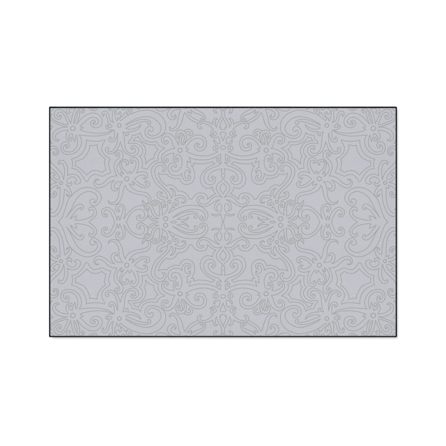 Decorative Heavy Duty Non-Slip Floor Mat Stylish Design Perfect for Entryway Kitchen Light Grey Floral Design Rug Bathroom Mat