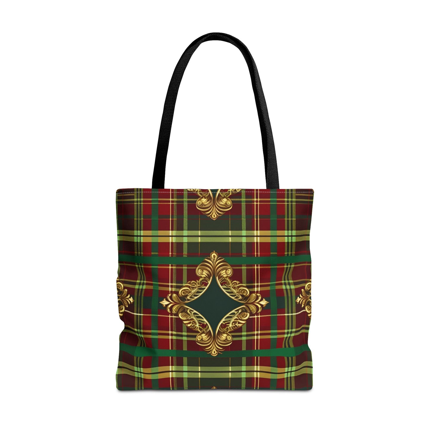 Christmas Tote Bag Holiday Cheer Gift Glam Winter Accessory Reusable Winter Plaid Tartan Shopping Bag Xmas Joy Gift Unisex Bag for Him Her