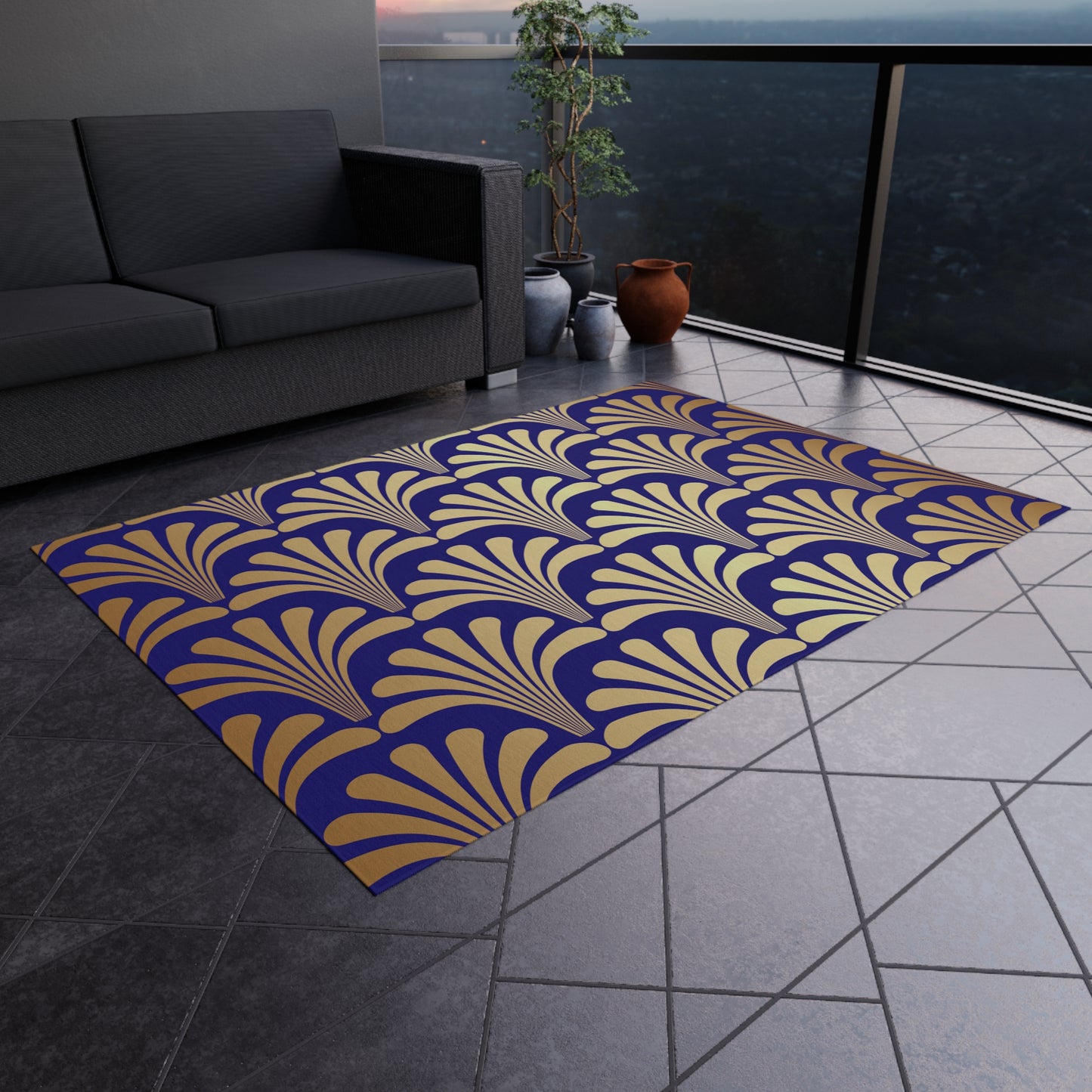 Chenille Outdoor Rug with No-Skid Backing Cozy Outdoor Carpet Patio Decor Gazebo Rug Pool Area Decor Outdoor Kitchen Carpet