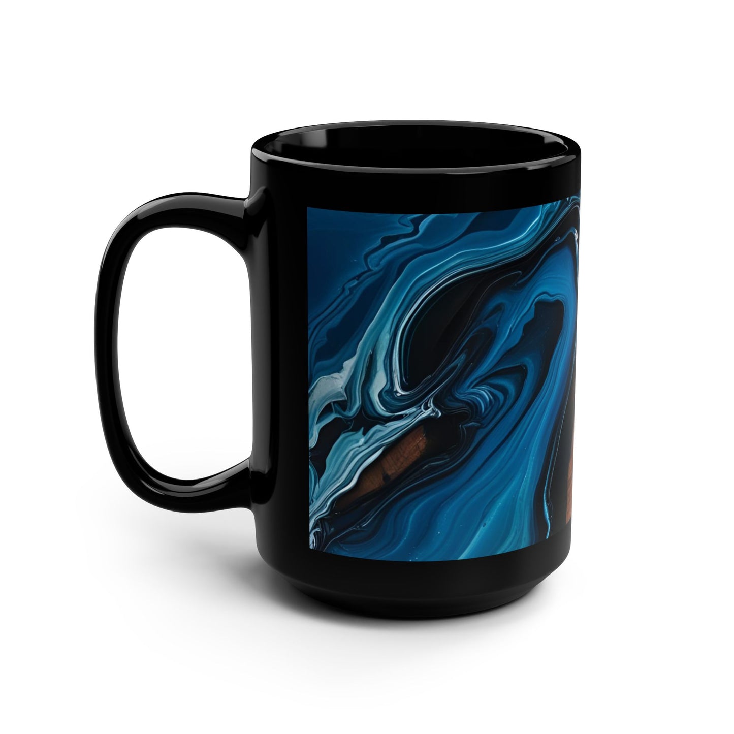 Ceramic Coffee Mug Wood-Inspired Image Nature Lover Ceramic Teacup Gardener Gift Colorful Unique Wave-look 15oz Ceramic Mug