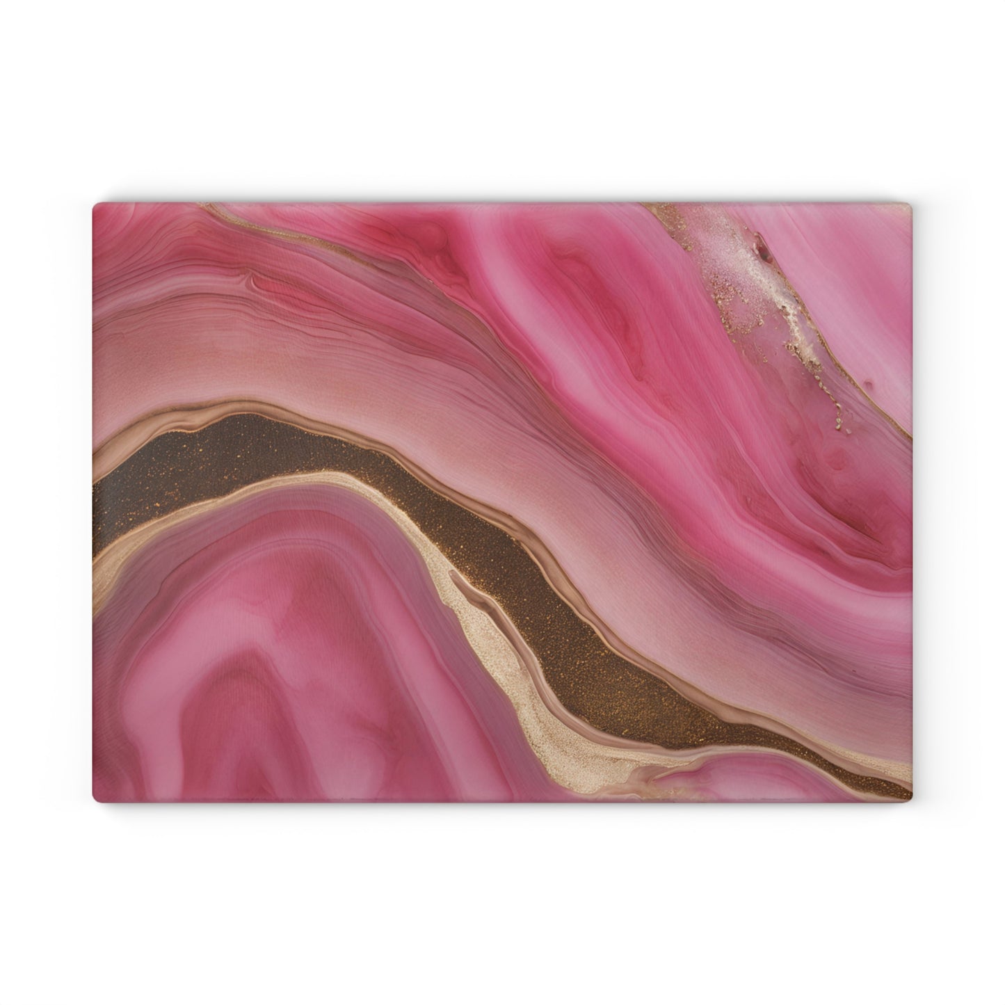 Kitchen Decor Glass Cutting Board Serving Tray with Quartz-look Design Cutting Board Gift for Home Cook Fun Marble-look Charcuterie Board