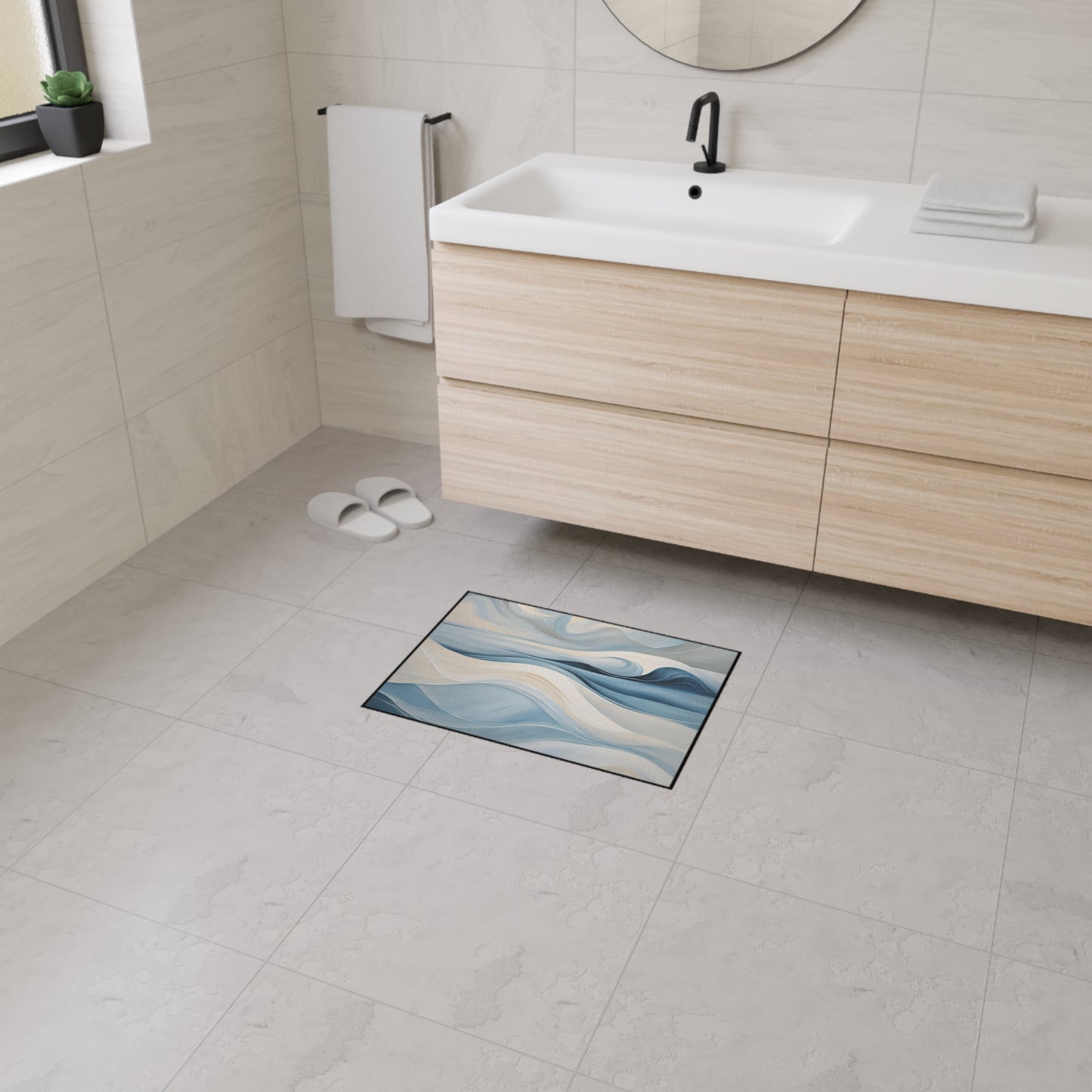 Decorative Heavy Duty Non-Slip Floor Mat Stylish Design Perfect for Entryway Kitchen Décor Garage Rug Coffee Bar Bathroom Floor Door Mat