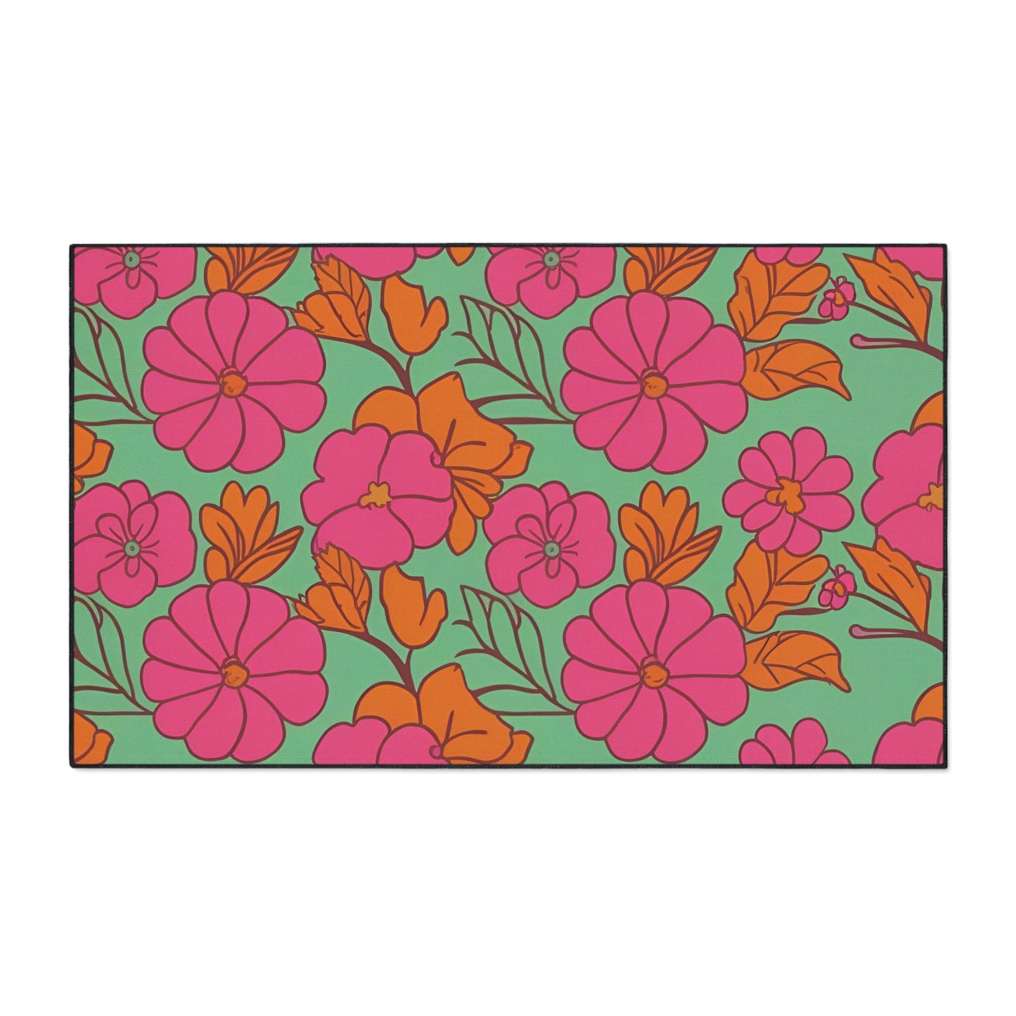 Decorative Heavy Duty Non-Slip Floor Mat Stylish Design Perfect for Entryway Kitchen Décor Garage Rug Tropical Bathroom Floor Door Mat