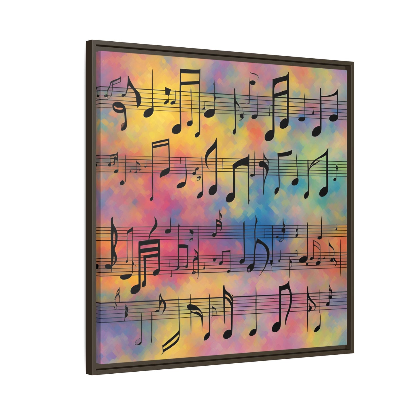 Modern Music-Themed Print Abstract Design Unique Framed Canvas Print Sheet Music Wall Art Music Lover Gift Decor 3 frame colors