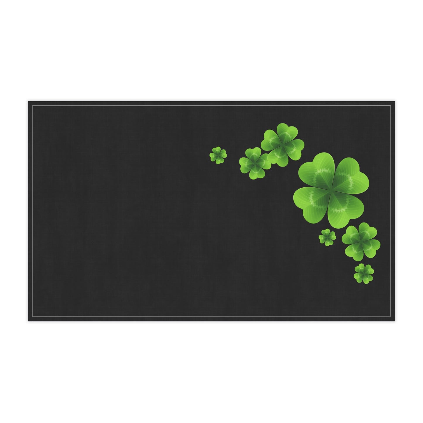 4-Leaf Clover Kitchen Tea Towel Pastel Dish Towel Durable Hand Towel Gift for Her Whimsical Home Decor Decorative Kitchen Cotton Twill