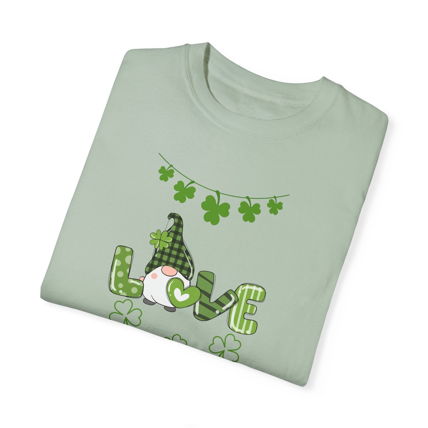 St. Patrick's Day T-Shirt Unisex Comfort Colors Relaxed Fit Garment-Dyed Tee 4 Leaf Clover Shirt Irish Themed Gift