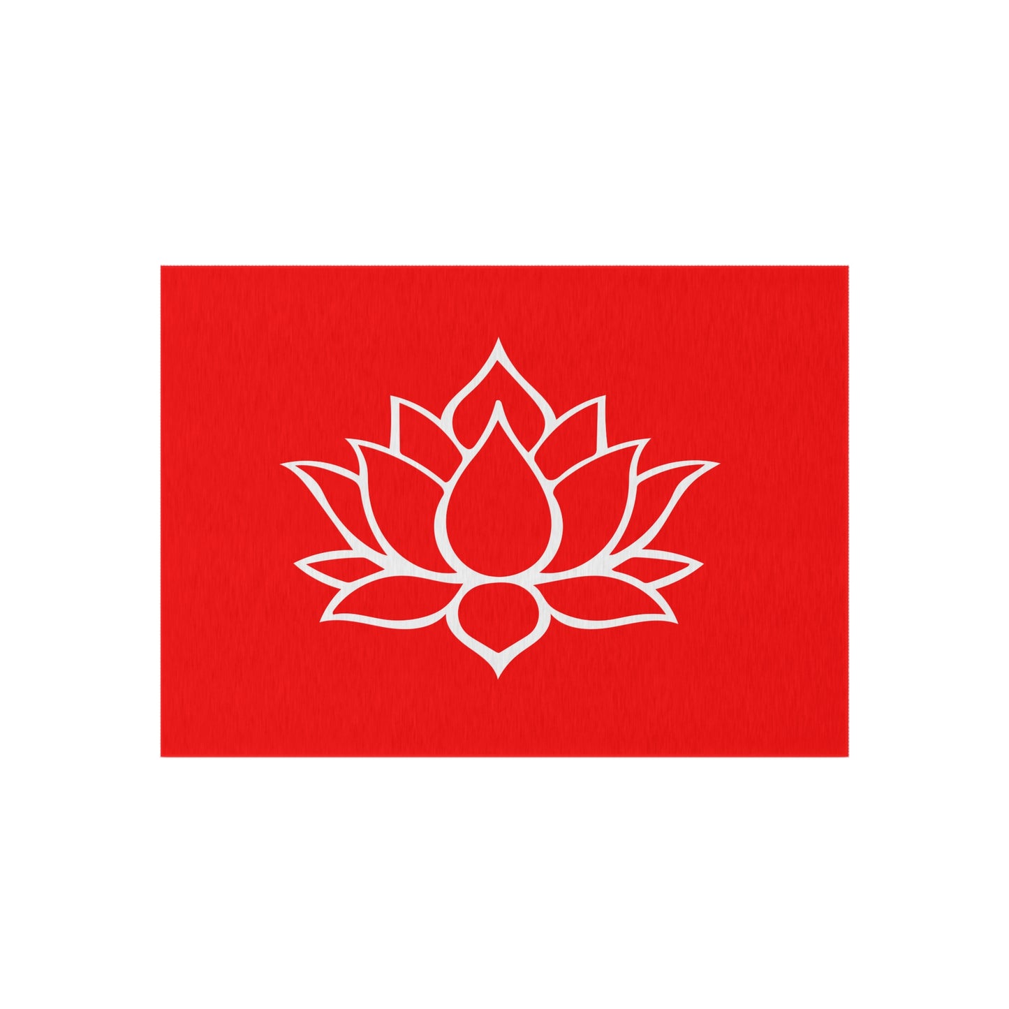 Zen Chenille Outdoor Rug with No-Skid Backing Cozy Outdoor Carpet Lotus Blossom Patio Decor Gazebo Rug Pool Area Decor Outdoor Kitchen Rug