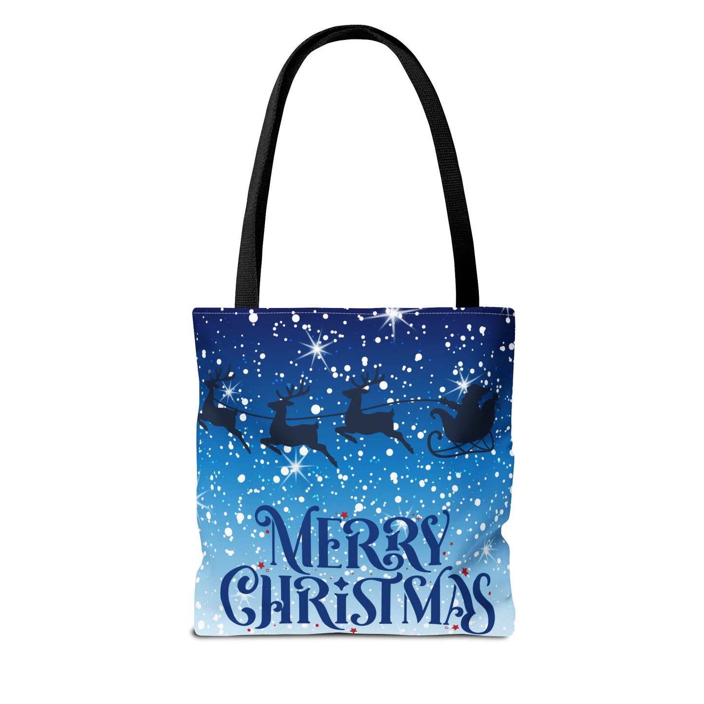 Santa Sleigh Merry Christmas Tote Bag Holiday Cheer Gift Winter Accessory Reusable Winter Shopping Bag Xmas Joy Gift Unisex Bag for Him Her