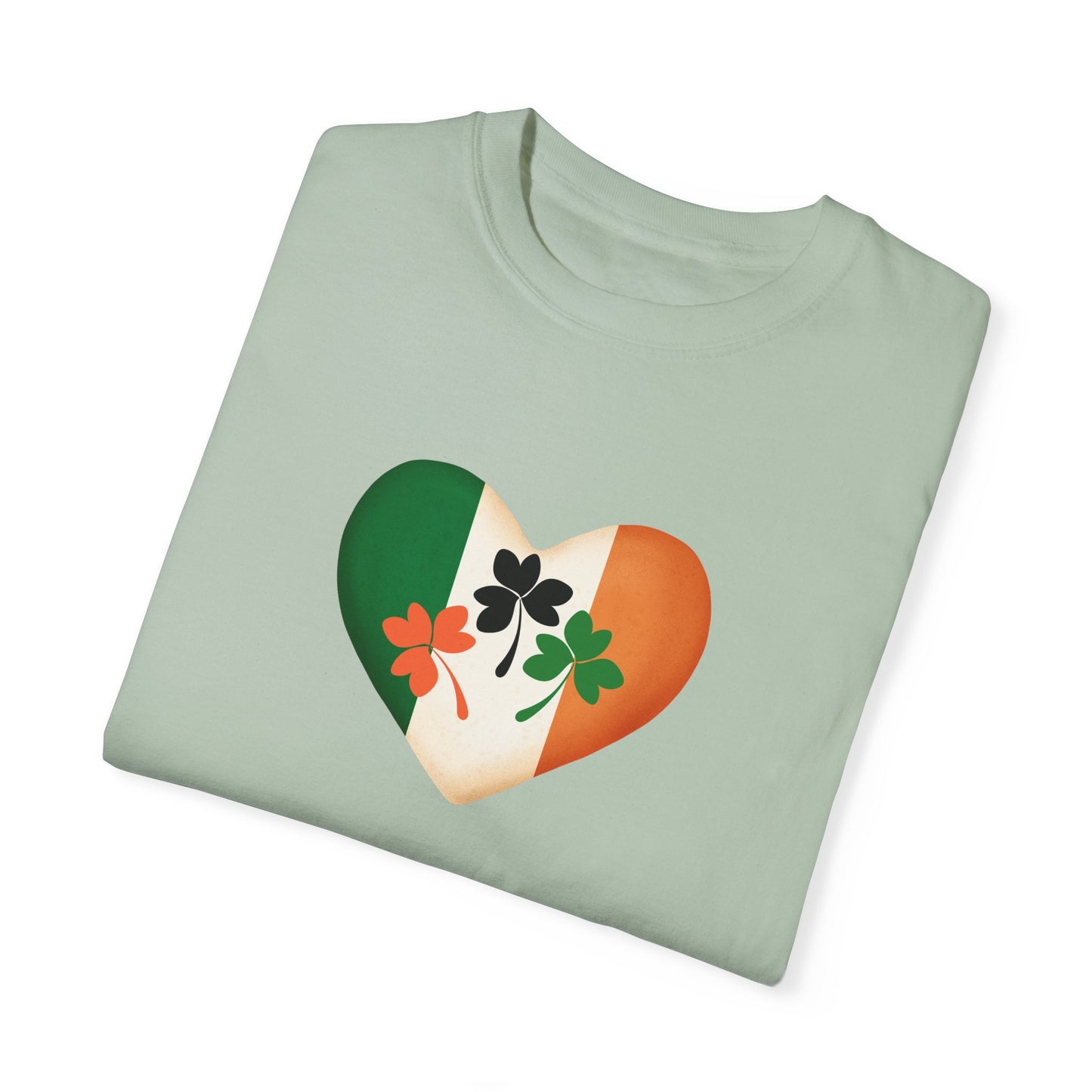 St. Patrick's Day T-Shirt Unisex Comfort Colors Relaxed Fit Garment-Dyed Tee 4 Leaf Clover Shirt Irish Themed Gift