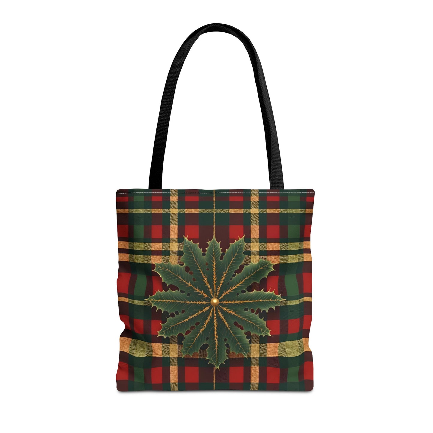 Christmas Tote Bag Holiday Cheer Gift Glam Winter Accessory Reusable Winter Plaid Tartan Shopping Bag Xmas Joy Gift Unisex Bag for Him Her