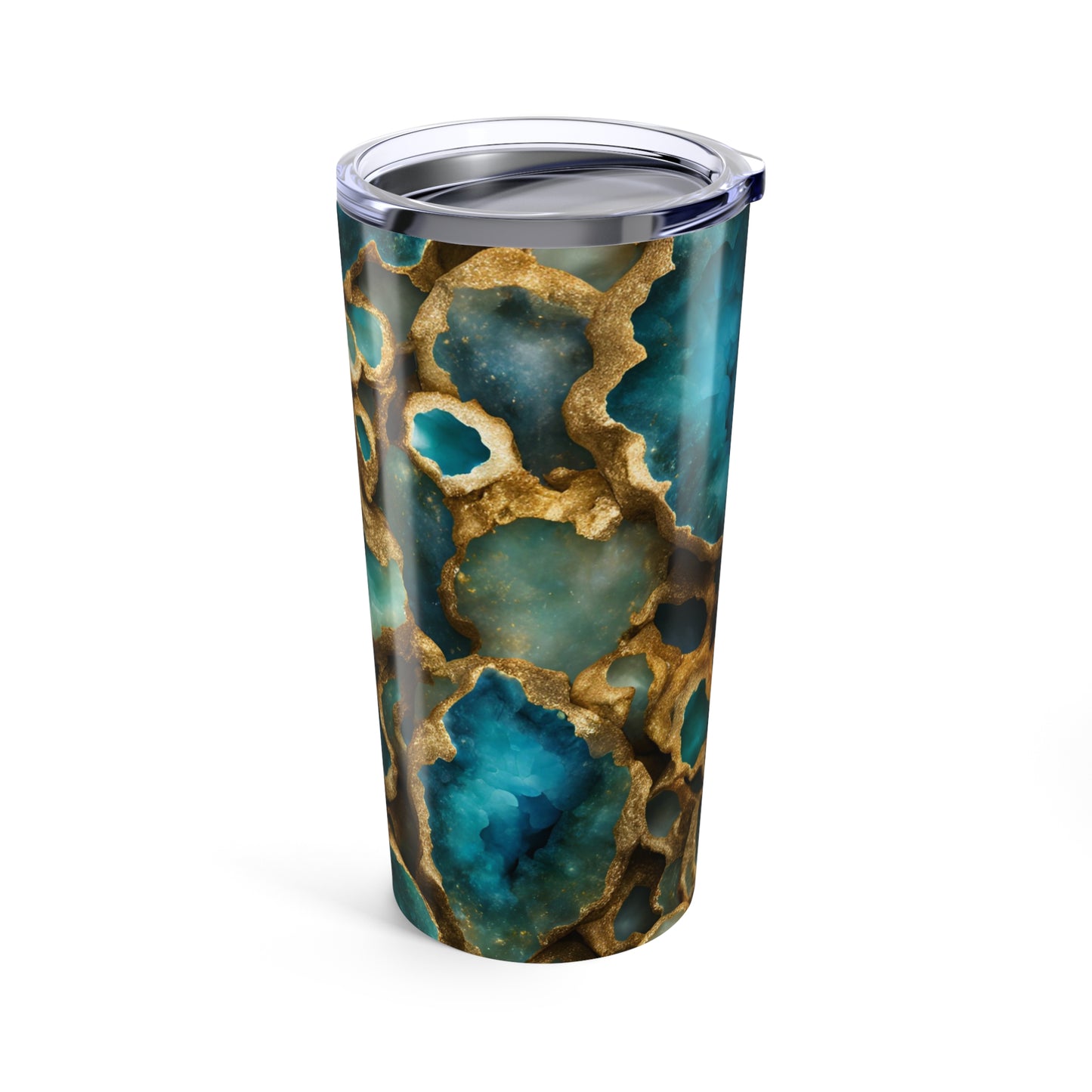 Colorful Geode Design 20 oz Tumbler Nature Lover Gift Geology Rock Lover Insulated Stainless Hot or Cold Marble Design Tumbler