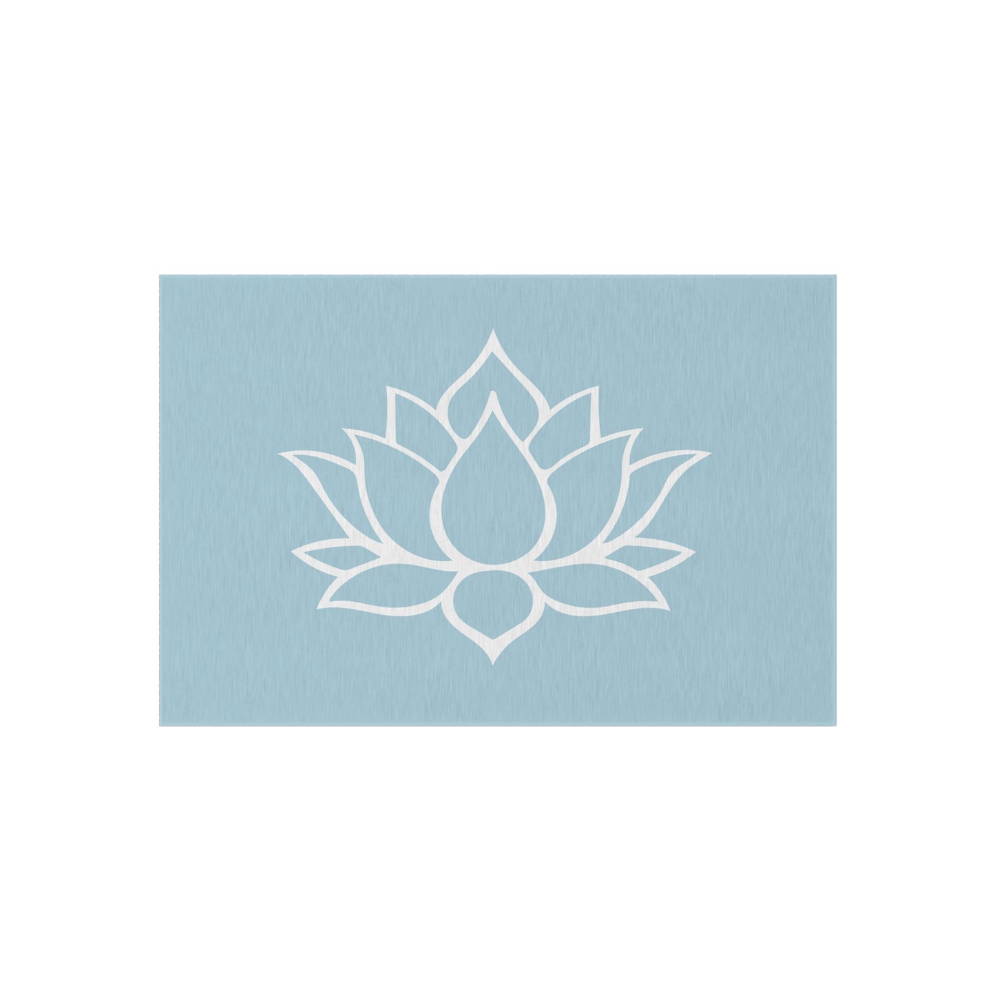Zen Chenille Outdoor Rug with No-Skid Backing Cozy Lotus Blossom Outdoor Carpet Patio Decor Gazebo Rug Pool Area Decor Outdoor Kitchen Rug
