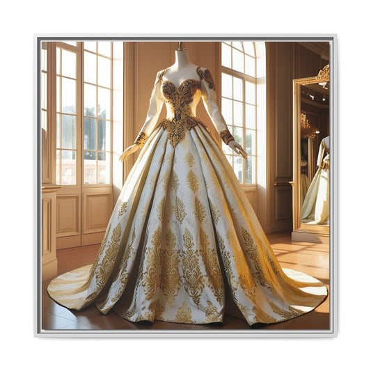 Fashion Formal Runway Dress Framed Canvas Print Wall Art Unique Fashion Designer Style Haute Couture Fashionista Gift Decor 3 Frame Colors