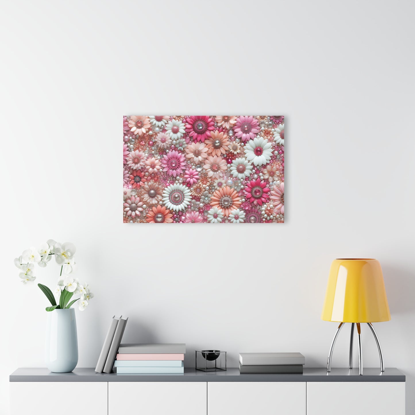 Floral Design Acrylic Daisy Print with French Cleat Nature Lover Wall Art Flower Lover Gift Flower Artwork Modern Garden Home Decor