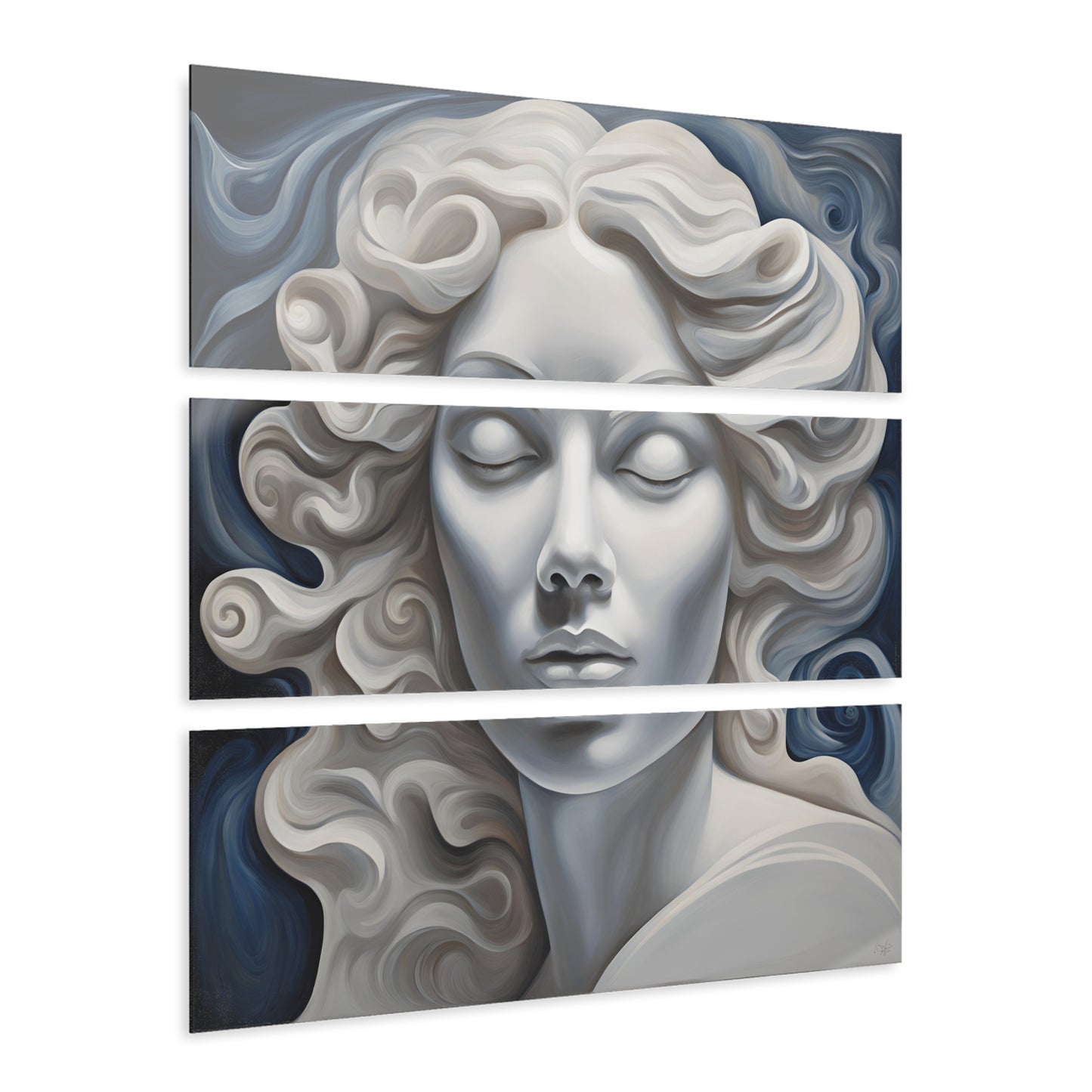 Beautiful Face Design Triptych Acrylic Print Wall Art Unique Modern Art Wall Decor