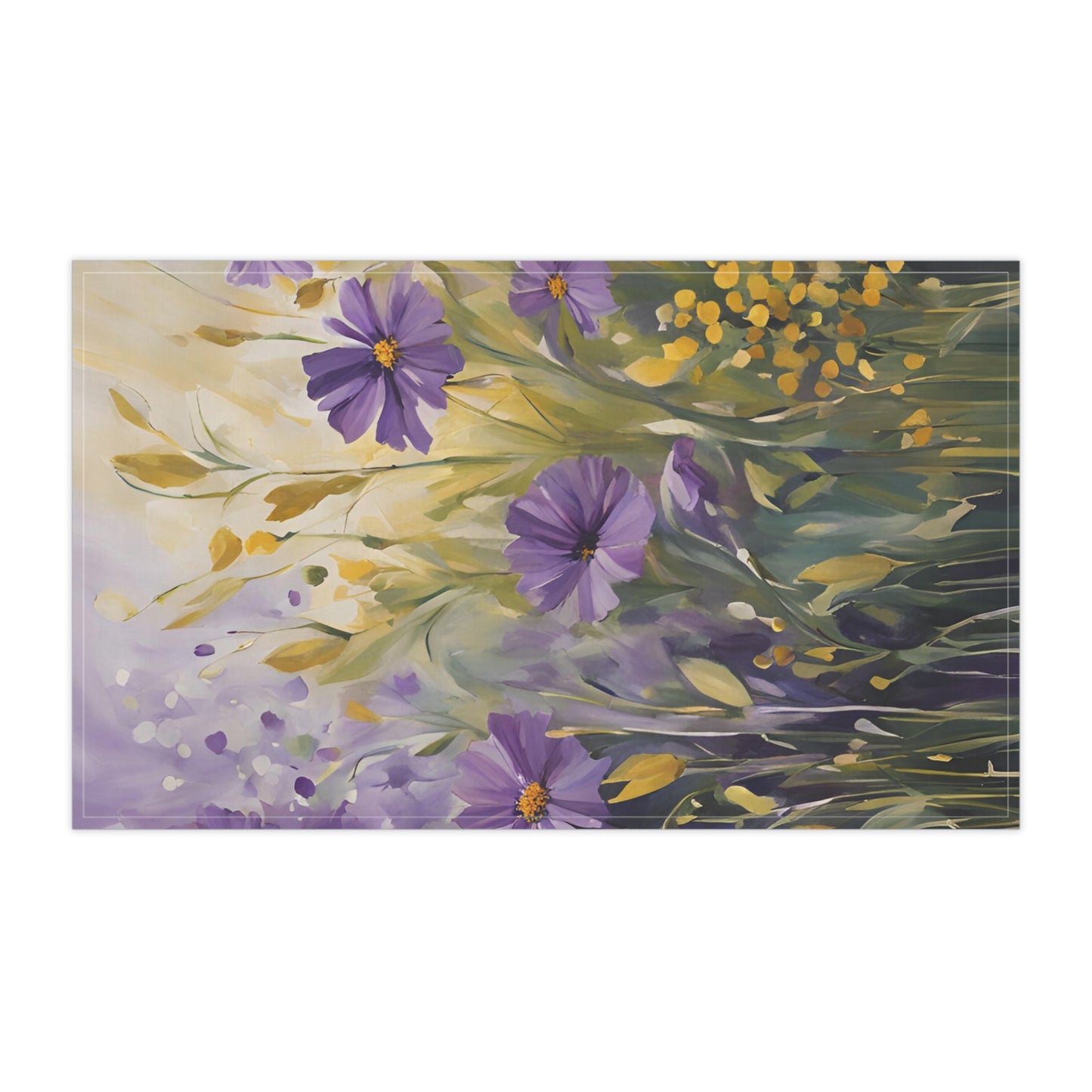 Floral Kitchen Tea Towel Pastel Dish Towel Durable Hand Towel Gift for Flower Lover Whimsical Home Decor Decorative Kitchen Cotton Twill