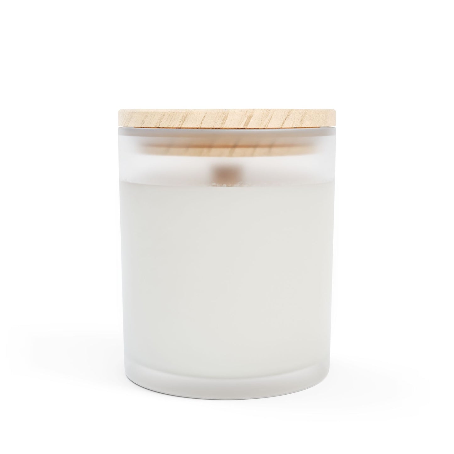 Artisanal Coconut Soy Frosted Glass Candle with Wooden Wick and Raw Maple Lid 11 oz Hand Poured Single Person Funny Breakup Candle