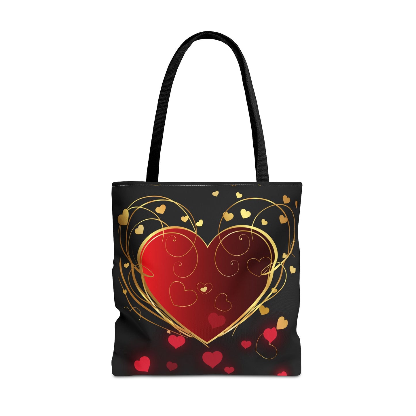 Heart Tote Bag | Carryall | Red and Gold | Love | Happiness | Friendship |