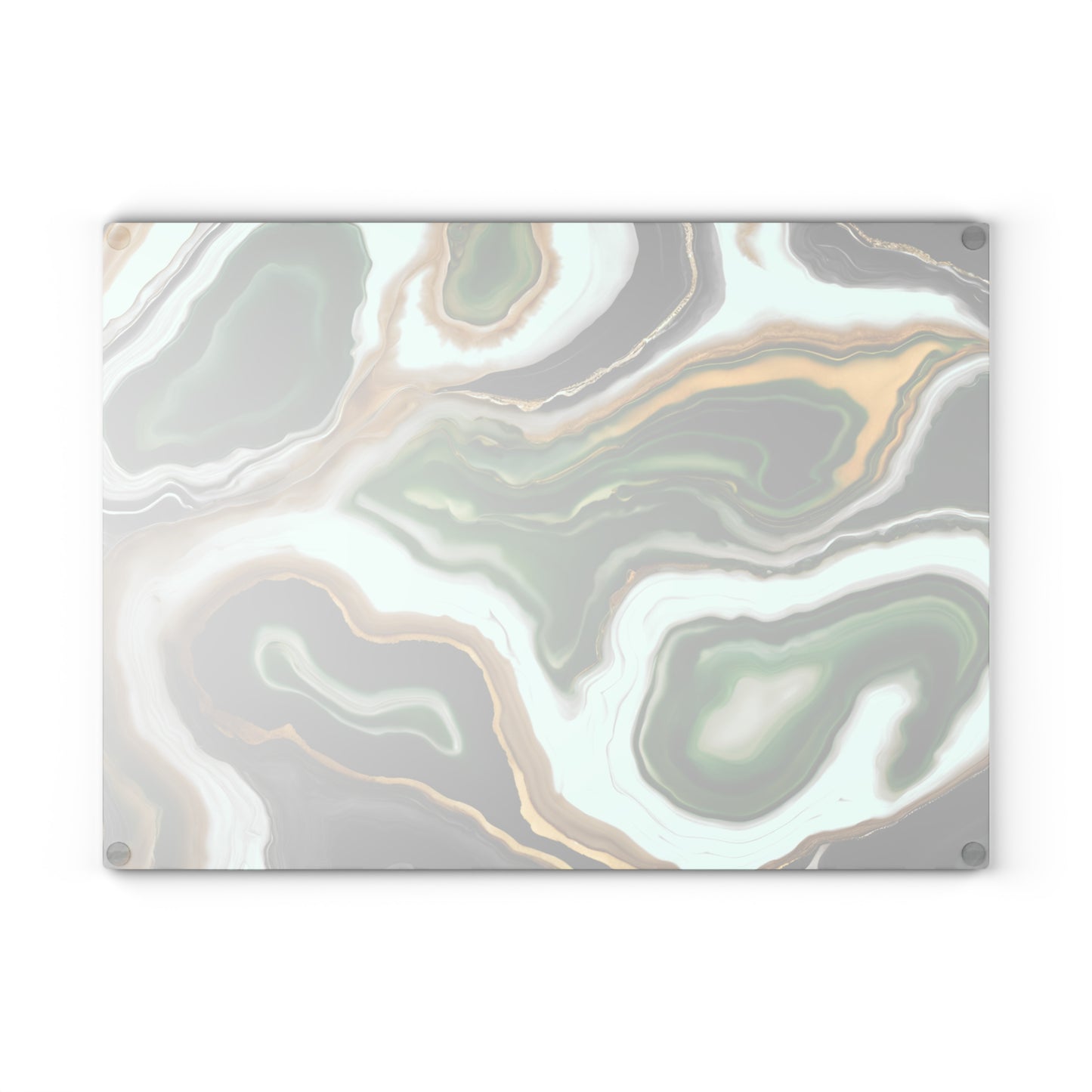 Kitchen Decor Glass Geode Agate-Themed Image Unique Rock Lover Cutting Board Serving Tray Home Cook Gift Marble-look Glass Charcuterie Board