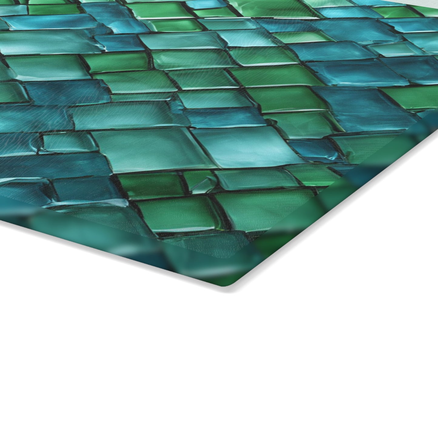 Kitchen Decor Glass Cutting Board Serving Tray with Glass Tile Design Cutting Board Gift for Home Cook Fun Glass Charcuterie Board