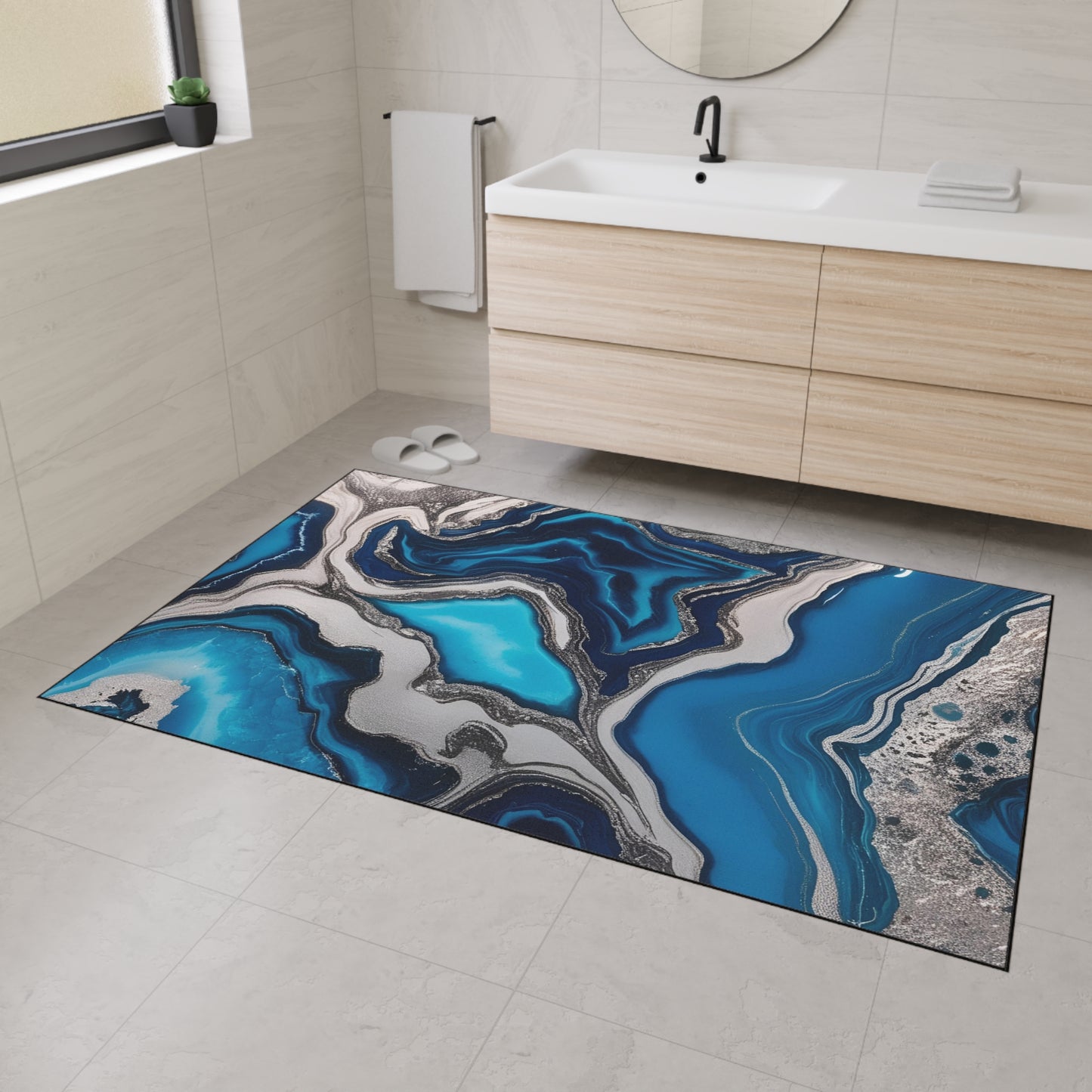 Decorative Heavy Duty Non-Slip Floor Mat Stylish Design Perfect for Entryway Kitchen Décor Garage Rug Coffee Bar Bathroom Floor Door Mat