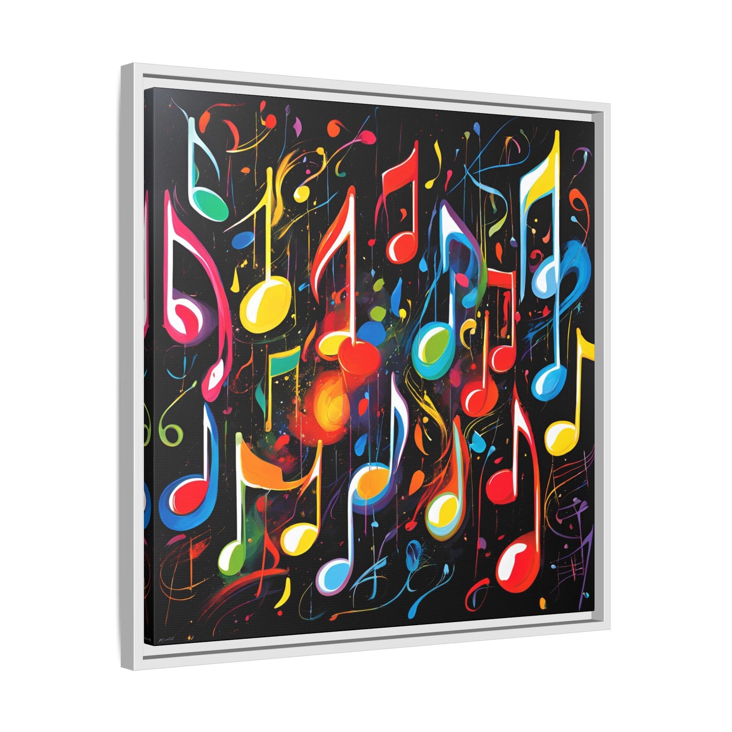Modern Music-Themed Print Abstract Design Unique Framed Canvas Print Treble Clef Note Wall Art Music Lover Gift Decor 3 frame colors
