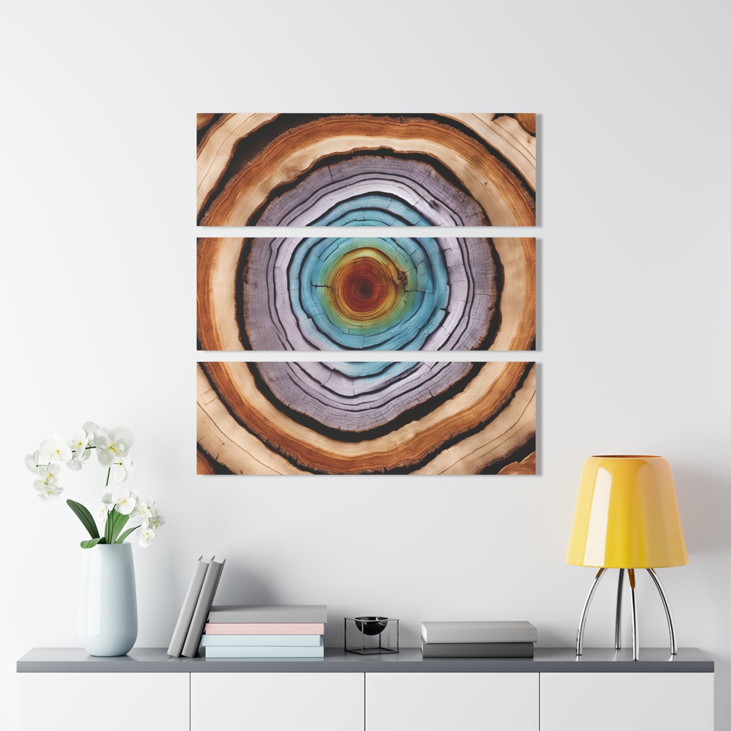 3-Panel Wood-look Design Triptych Acrylic Print Wall Art Forest and Nature Lover Gift Geology Tree Lover Gift