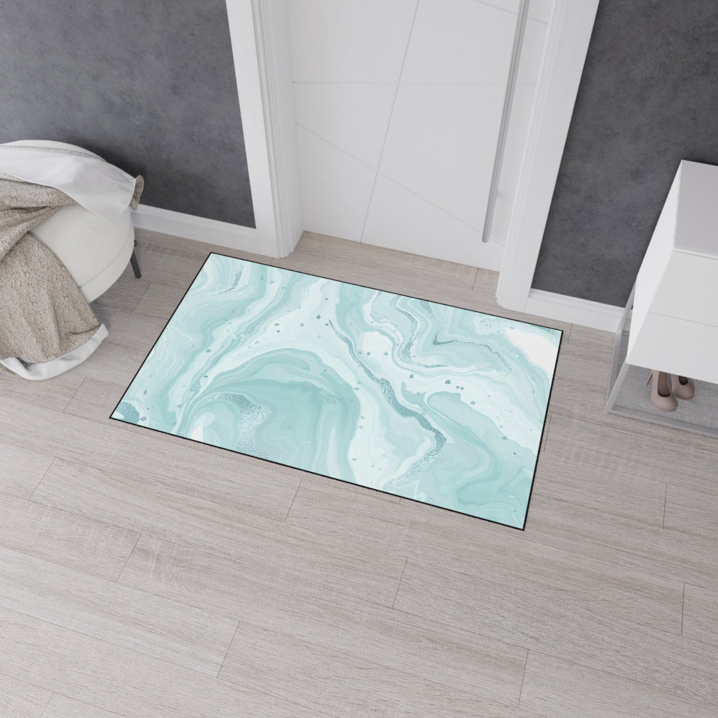 Decorative Heavy Duty Non-Slip Floor Mat Stylish Design Perfect for Entryway Kitchen Décor Garage Rug Coffee Bar Bathroom Floor Door Mat