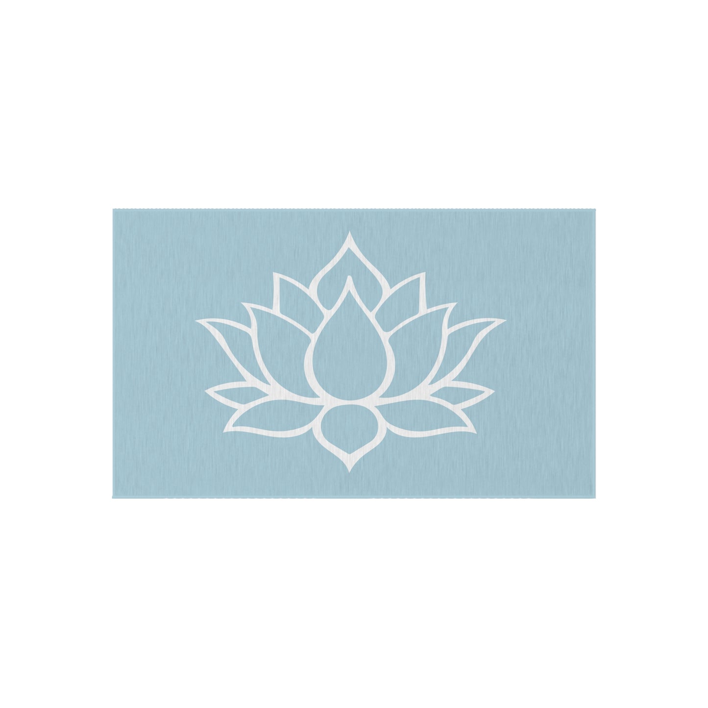 Zen Chenille Outdoor Rug with No-Skid Backing Cozy Lotus Blossom Outdoor Carpet Patio Decor Gazebo Rug Pool Area Decor Outdoor Kitchen Rug