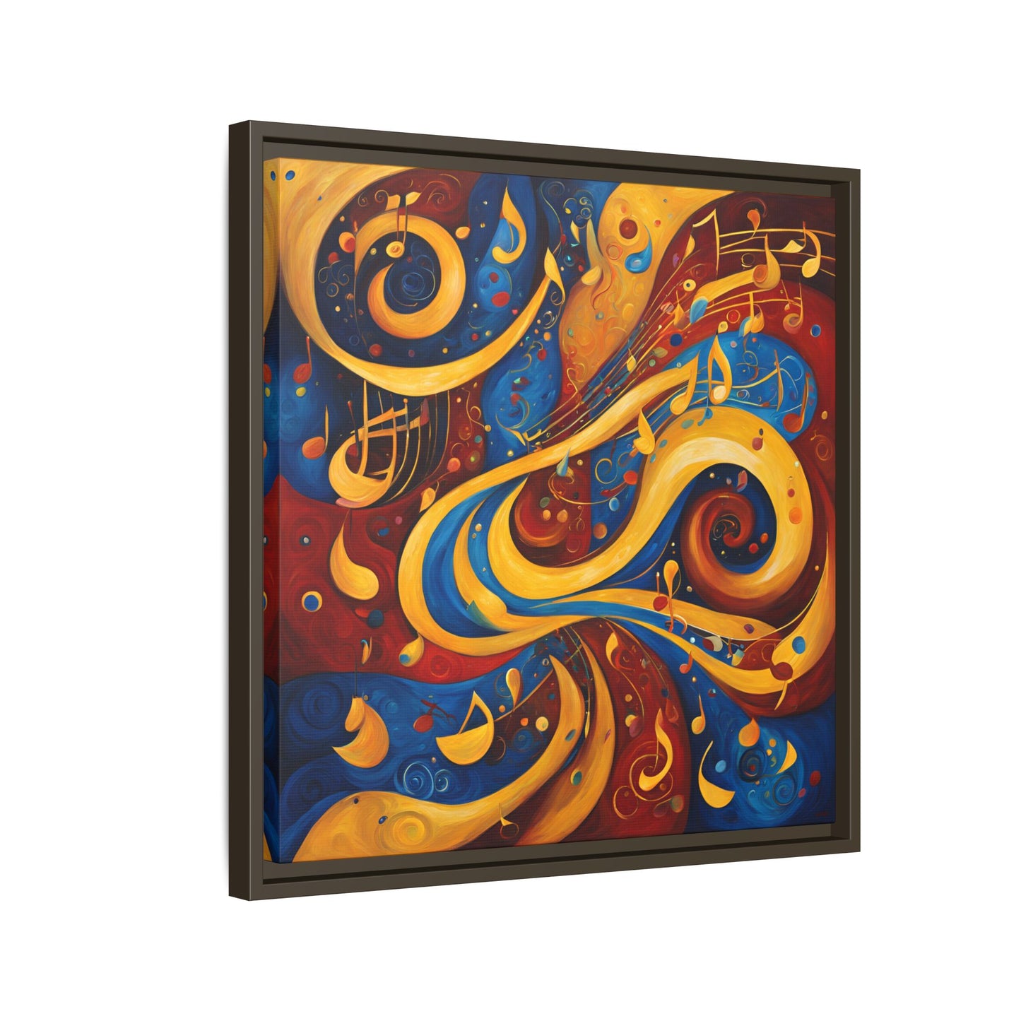 Modern Music-Themed Print Abstract Design Unique Framed Canvas Print Treble Clef Note Wall Art Music Lover Gift Decor 3 frame colors