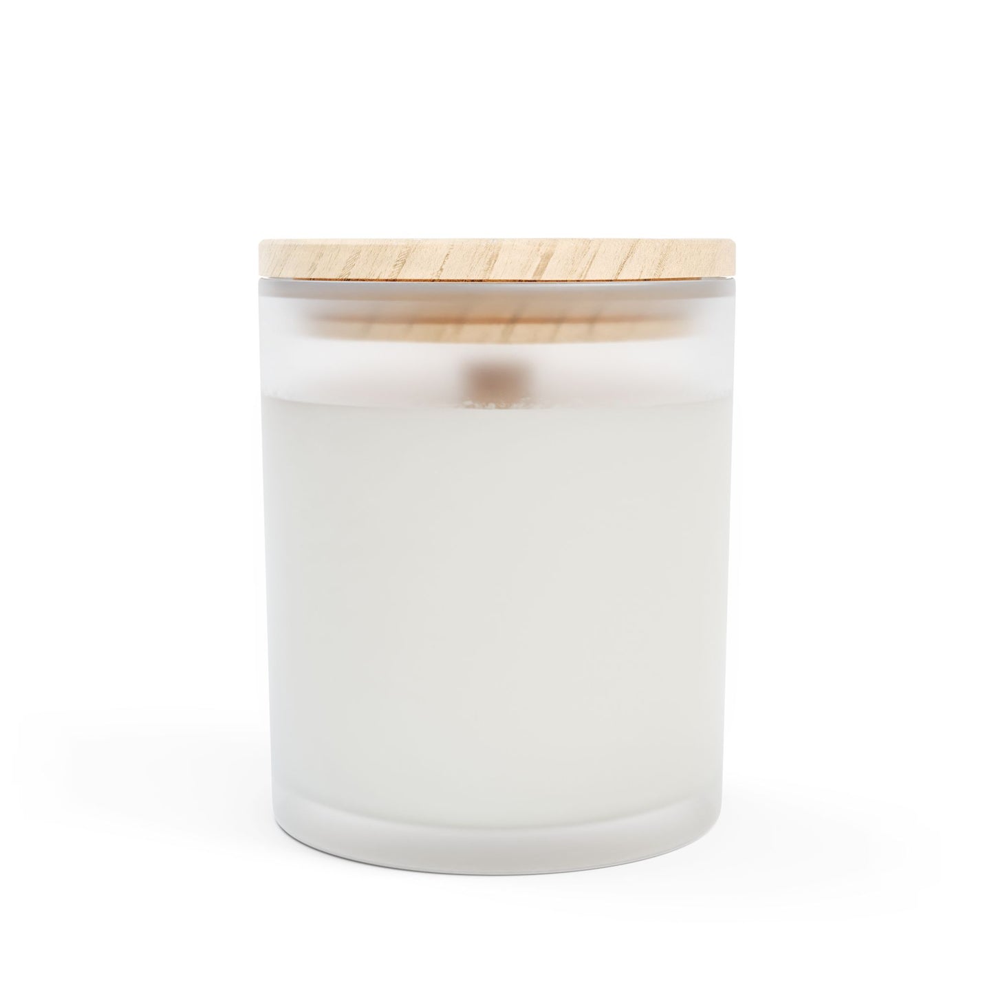 Artisanal Coconut Soy Frosted Glass Candle with Wooden Wick and Raw Maple Lid 11 oz Hand Poured Candle for New Home Owner 50 hrs burn time